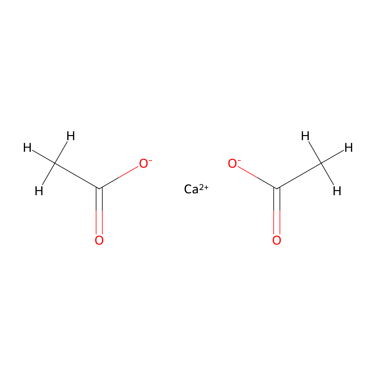 Calcium Acetate molecular structure, CAS 62-54-4