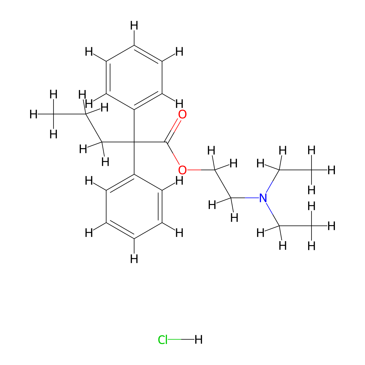 Proadifen Hydrochloride molecular structure, CAS 62-68-0