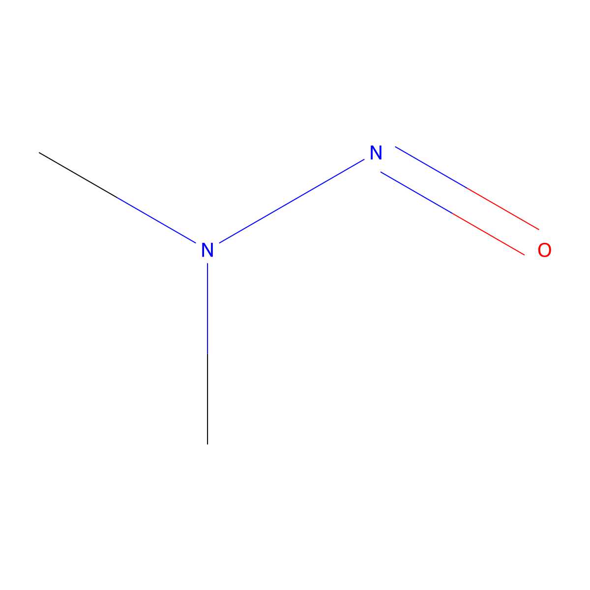 N-Nitrosodimethylamine molecular structure, CAS 62-75-9