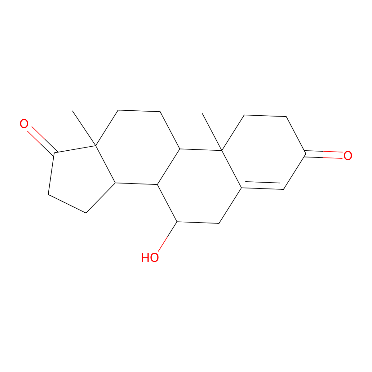 7alpha-Hydroxyandrostenedione molecular structure, CAS 62-84-0