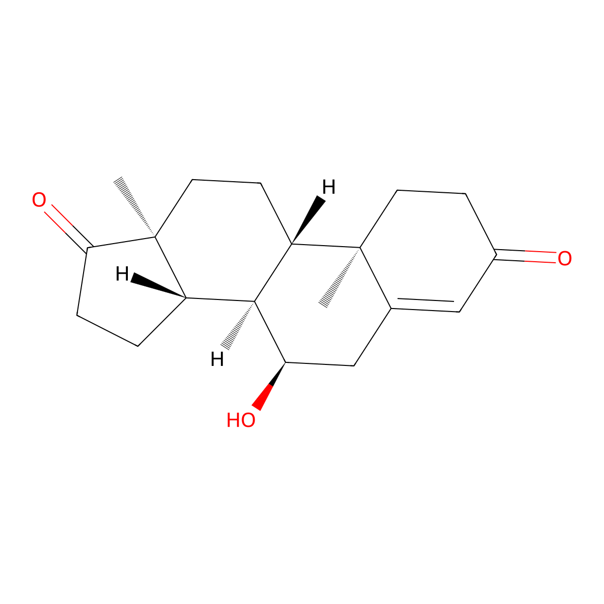 7alpha-Hydroxyandrostenedione molecular structure, CAS 62-84-0