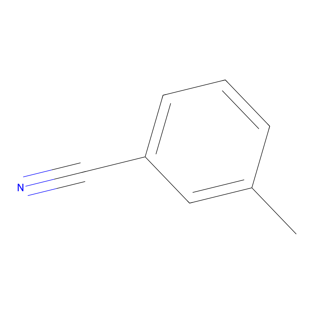3-Tolunitrile molecular structure, CAS 620-22-4