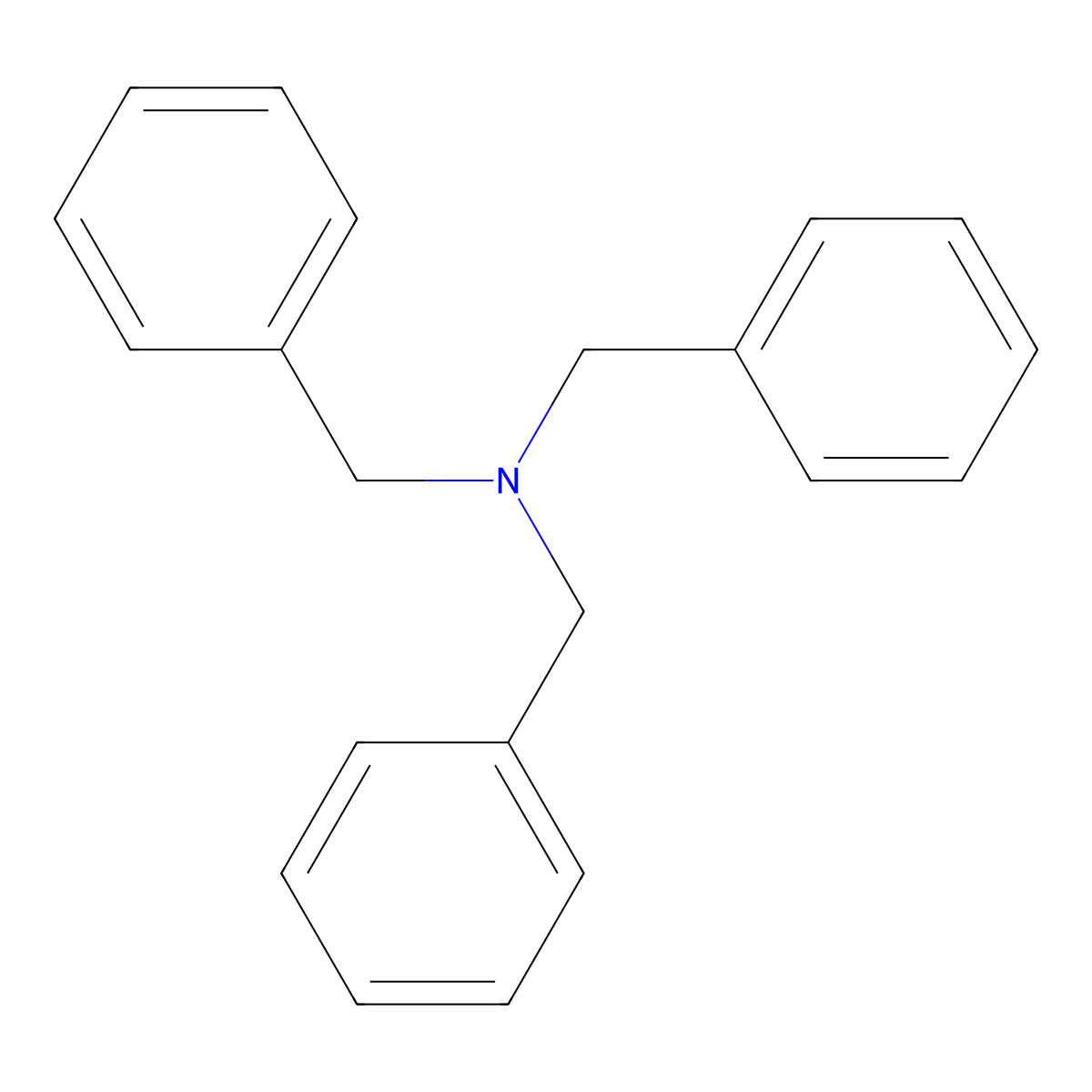 Tribenzylamine molecular structure, CAS 620-40-6
