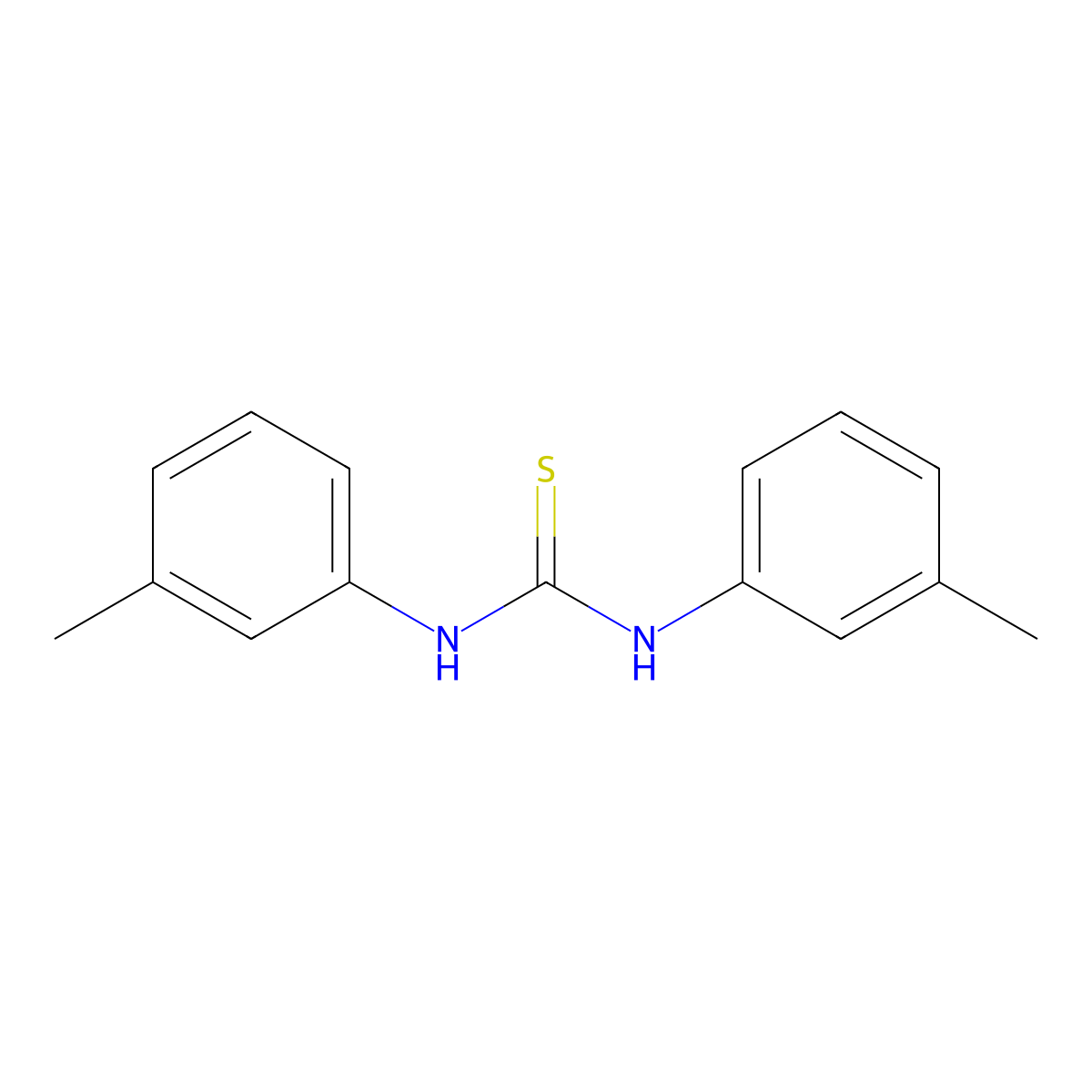 Thiourea, N,N'-bis(3-methylphenyl)- molecular structure, CAS 620-51-9