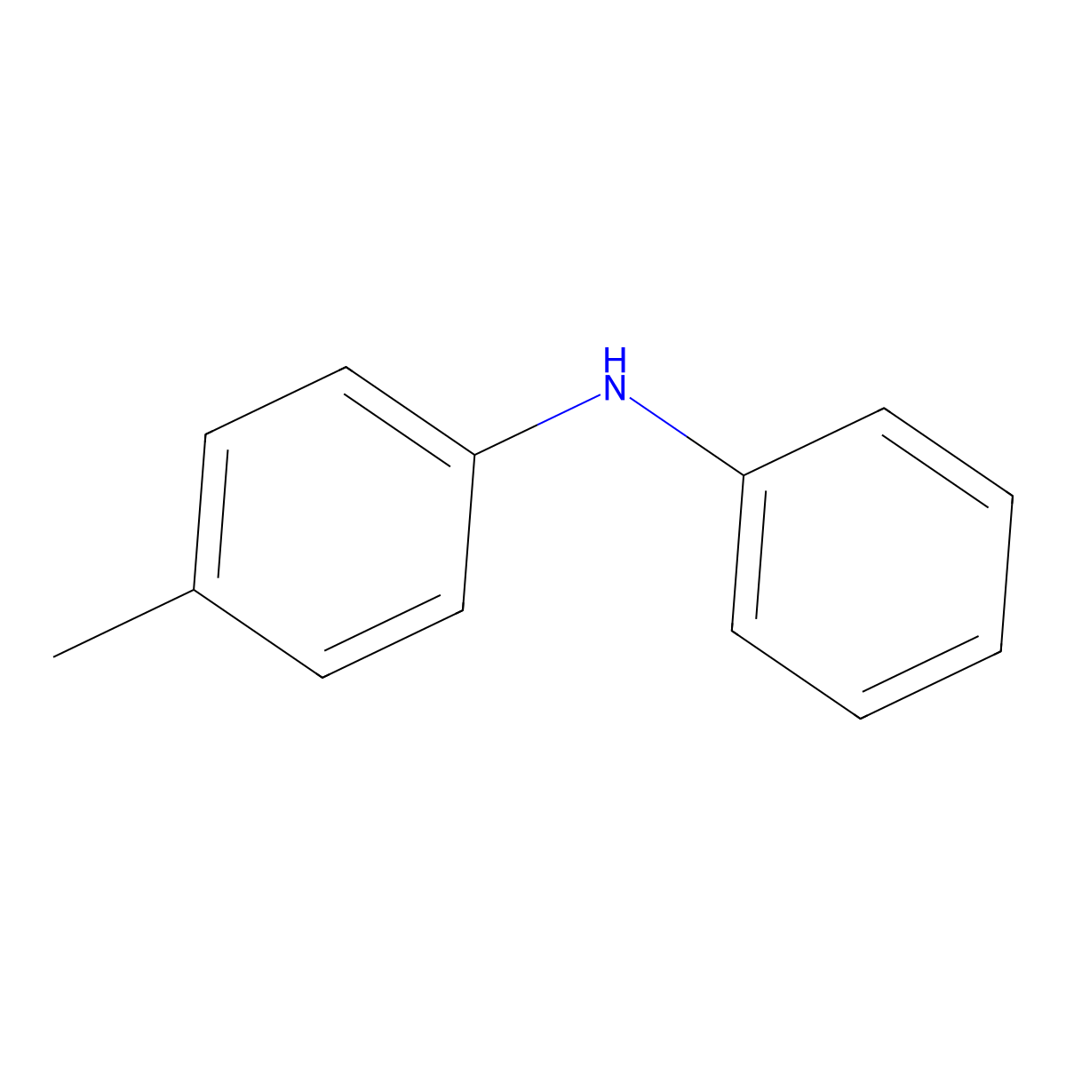 N-Phenyl-p-toluidine molecular structure, CAS 620-84-8