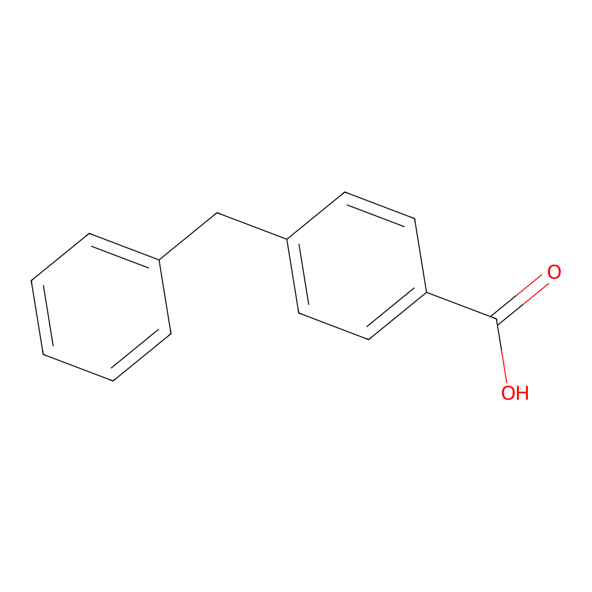 4-Benzylbenzoic acid molecular structure, CAS 620-86-0
