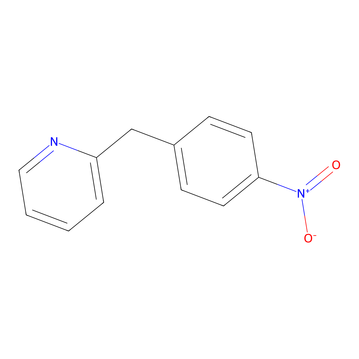 Pyridine, 2-((4-nitrophenyl)methyl)- molecular structure, CAS 620-87-1