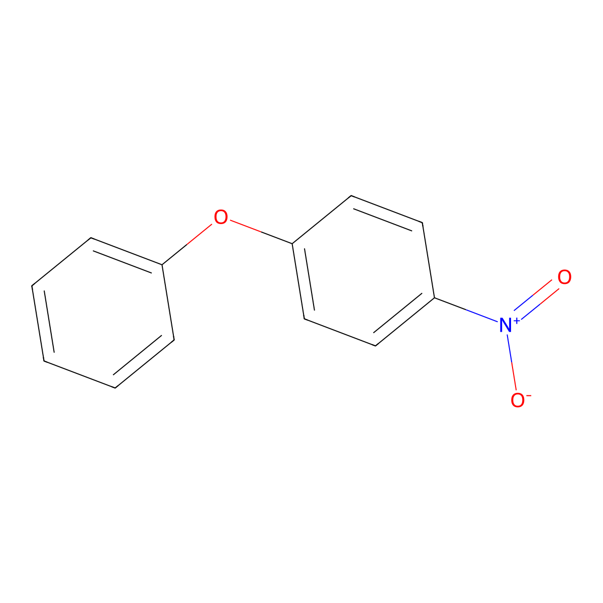 1-Nitro-4-phenoxybenzene molecular structure, CAS 620-88-2