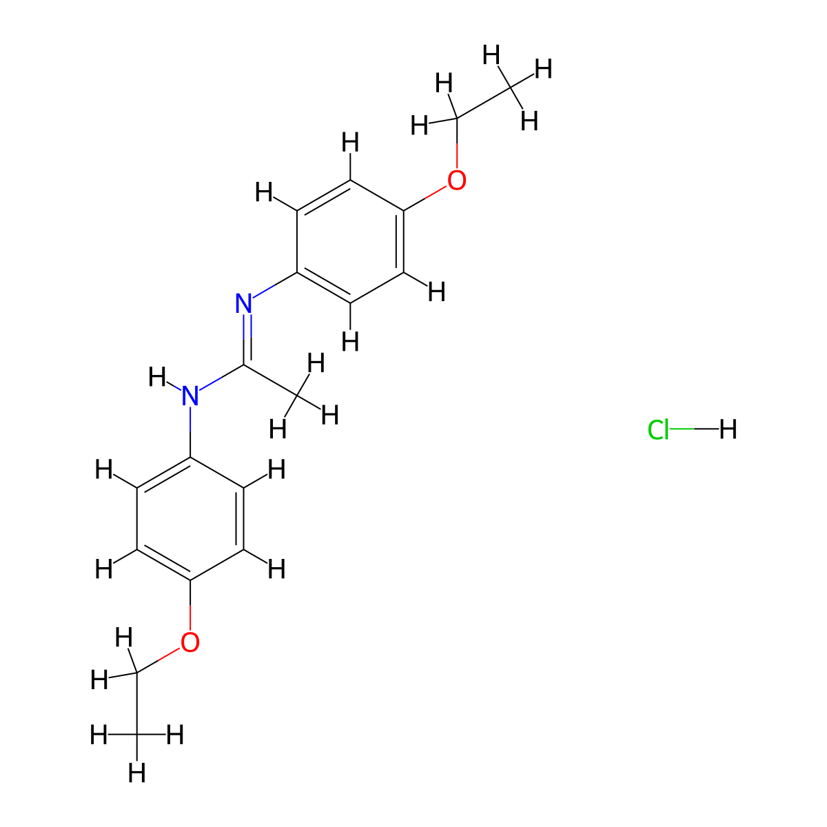 Phenacaine Hydrochloride molecular structure, CAS 620-99-5