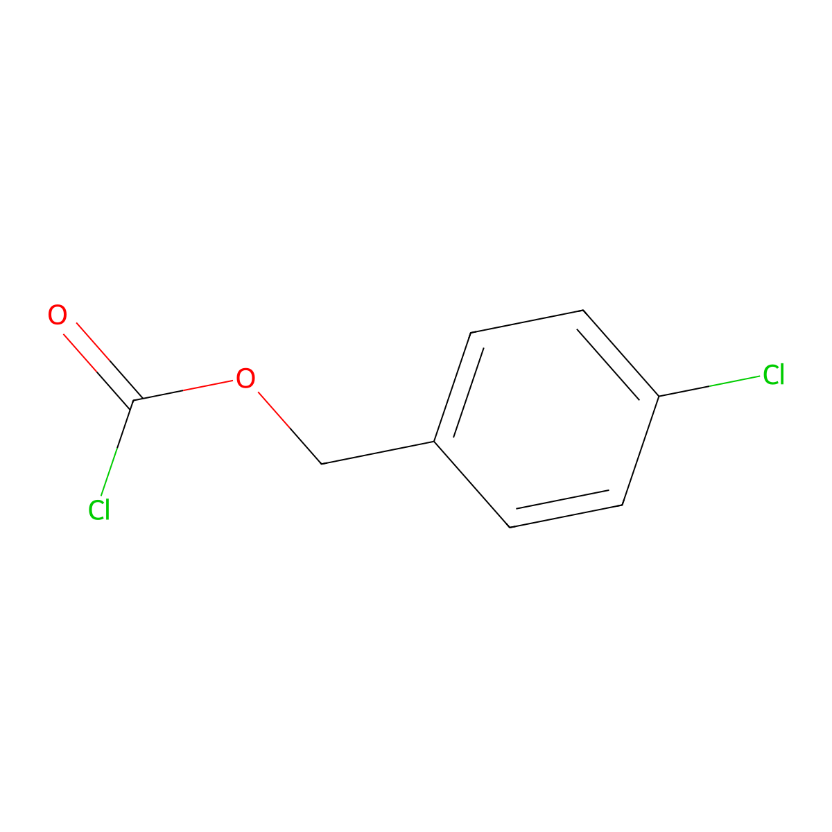 (4-Chlorophenyl)methyl chloroformate molecular structure, CAS 6200-36-8