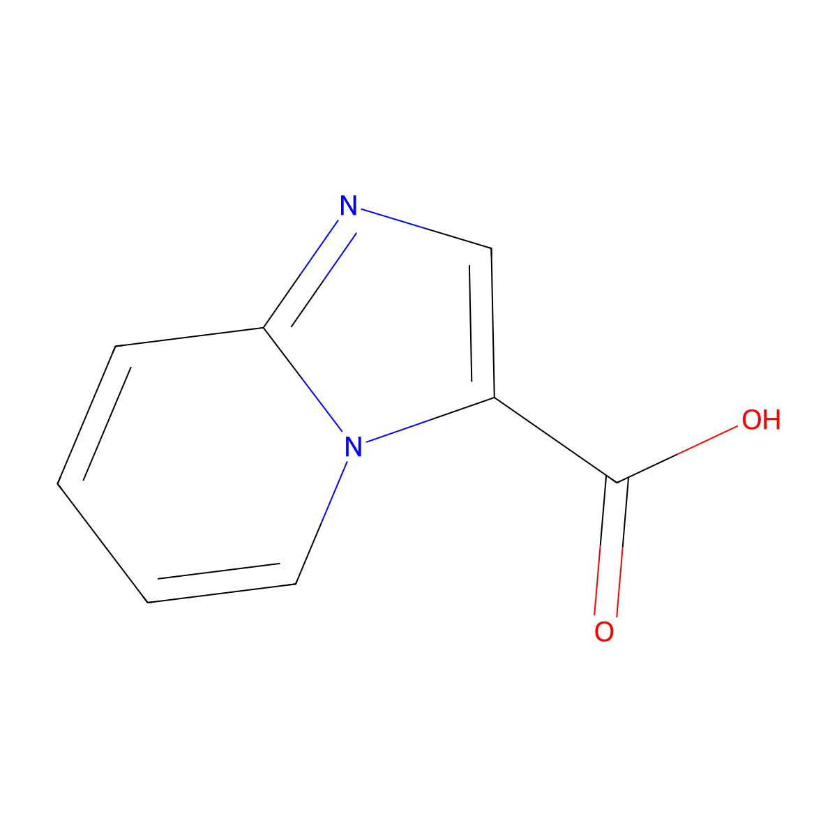Imidazo(1,2-a)pyridine-3-carboxylic acid molecular structure, CAS 6200-60-8