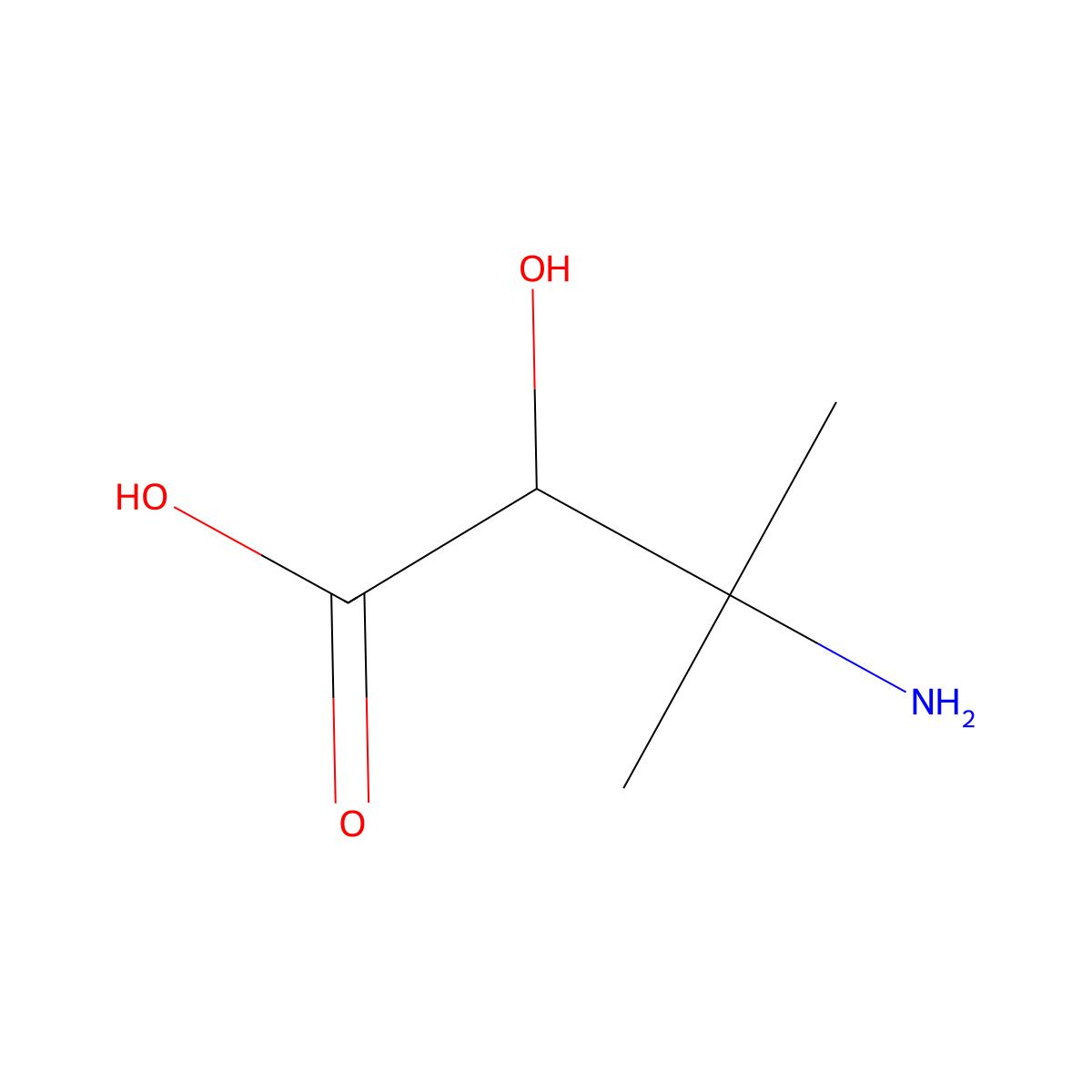 3-Amino-2-hydroxy-3-methylbutanoic acid molecular structure, CAS 62000-66-2