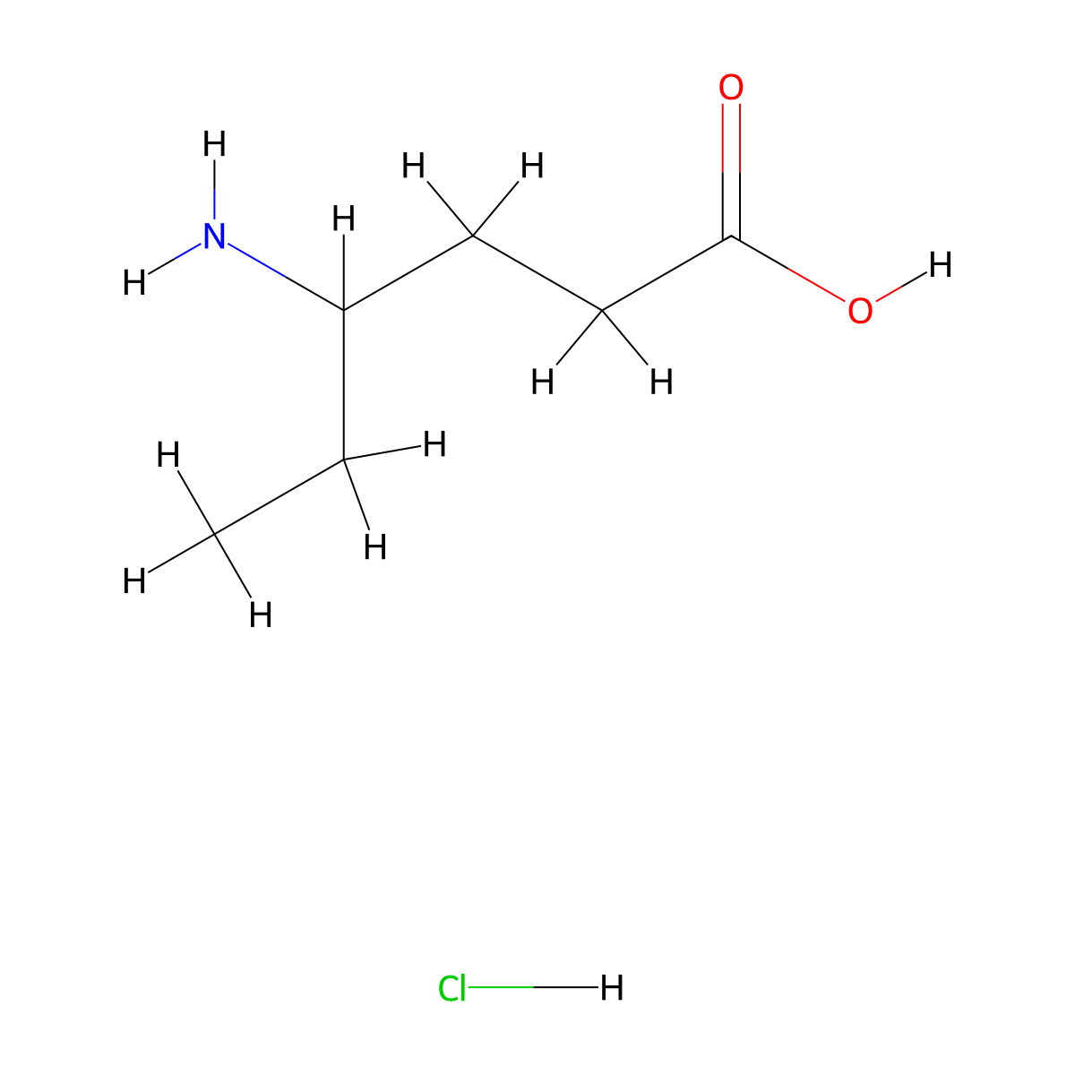 4-Aminohexanoic acid hydrochloride molecular structure, CAS 62000-71-9