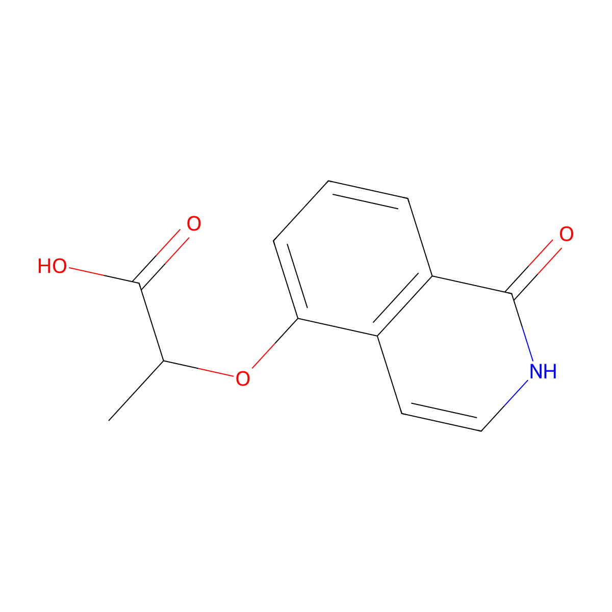 2-(1-Oxo-1,2-dihydro-isoquinolin-5-yloxy)-propionic acid molecular structure, CAS 62000-97-9