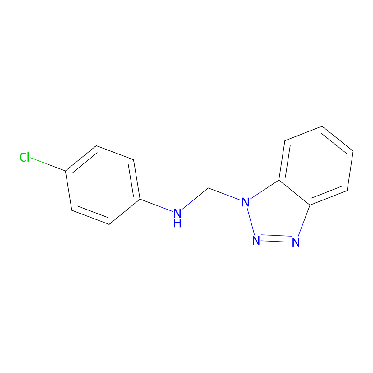 N-(4-Chlorophenyl)-1H-benzotriazole-1-methanamine molecular structure, CAS 62001-32-5