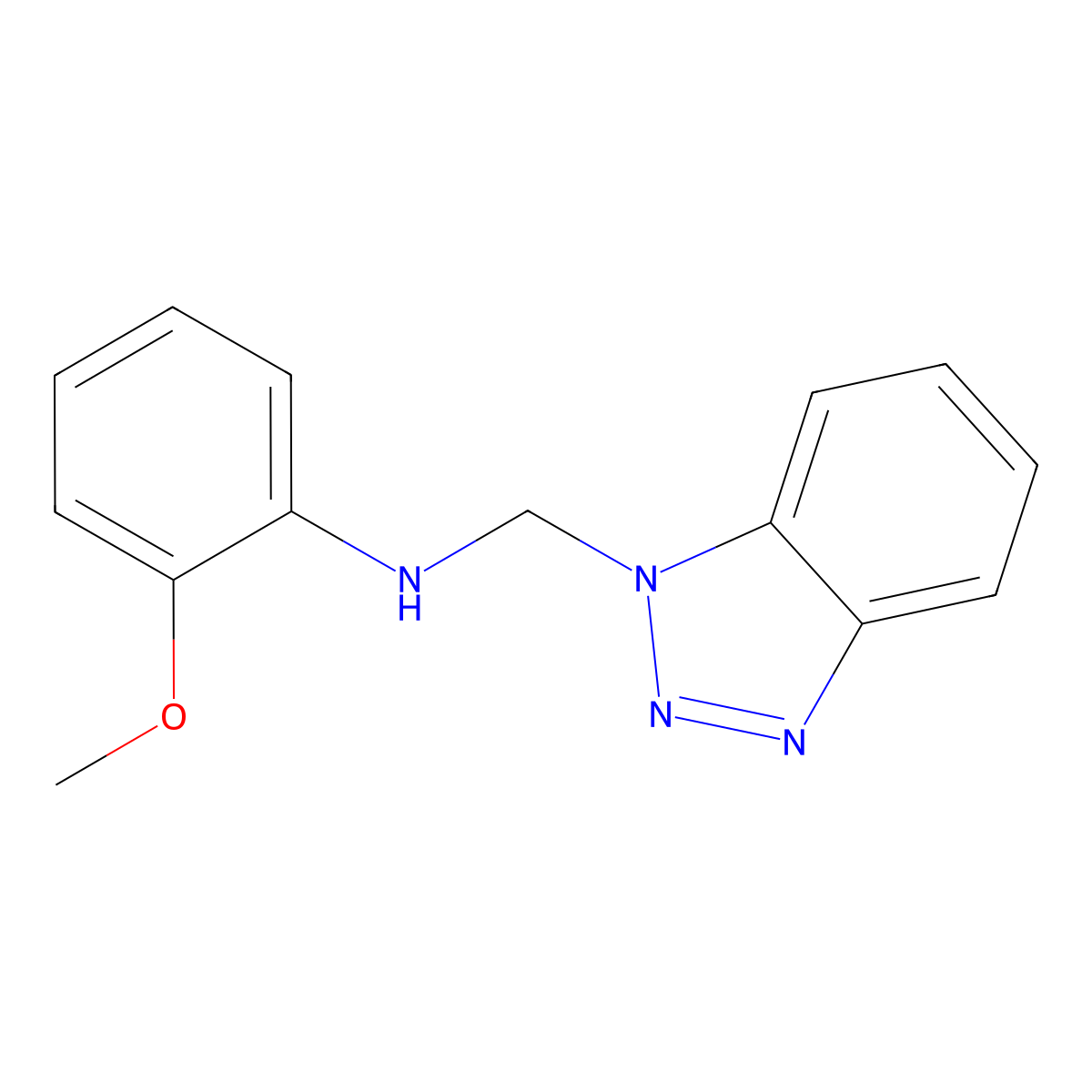 N-(2-Methoxyphenyl)-1H-benzotriazole-1-methanamine molecular structure, CAS 62001-33-6