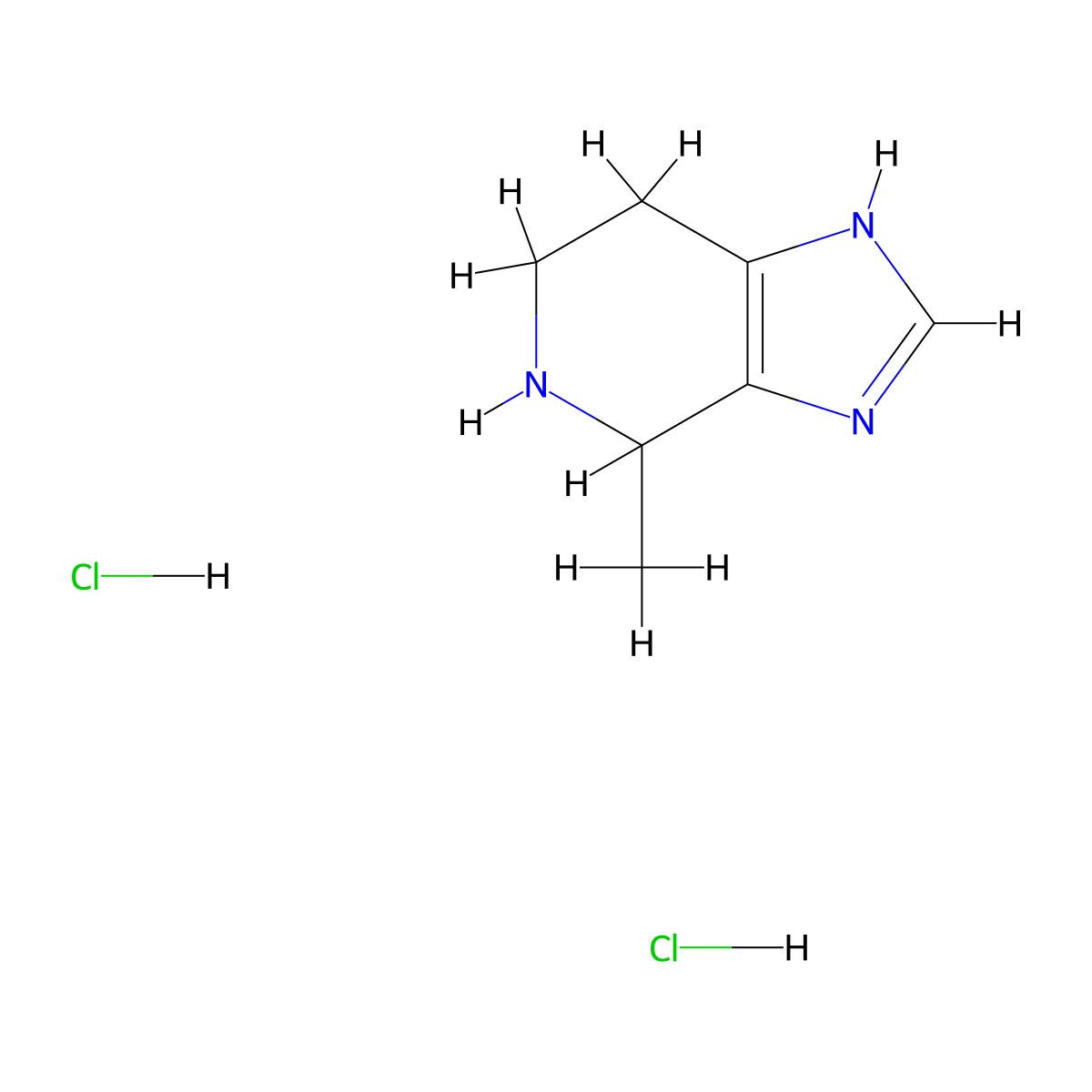 4-Methyl-4,5,6,7-tetrahydro-1H-imidazo[4,5-c]Pyridine Dihydrochloride molecular structure, CAS 62002-35-1