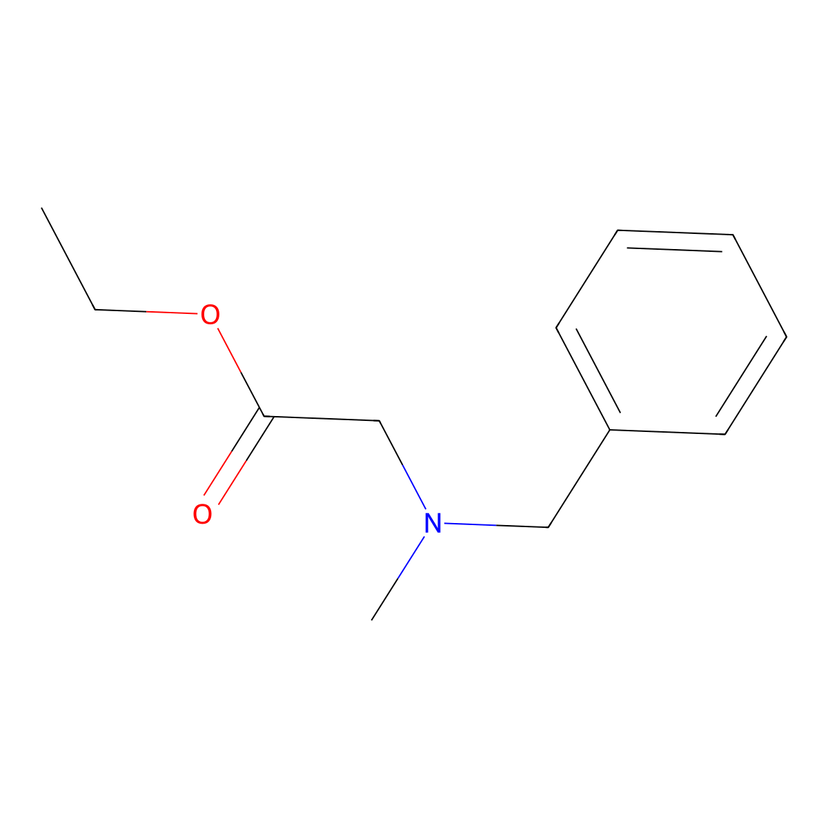Ethyl 2-[benzyl(methyl)amino]acetate molecular structure, CAS 62004-76-6