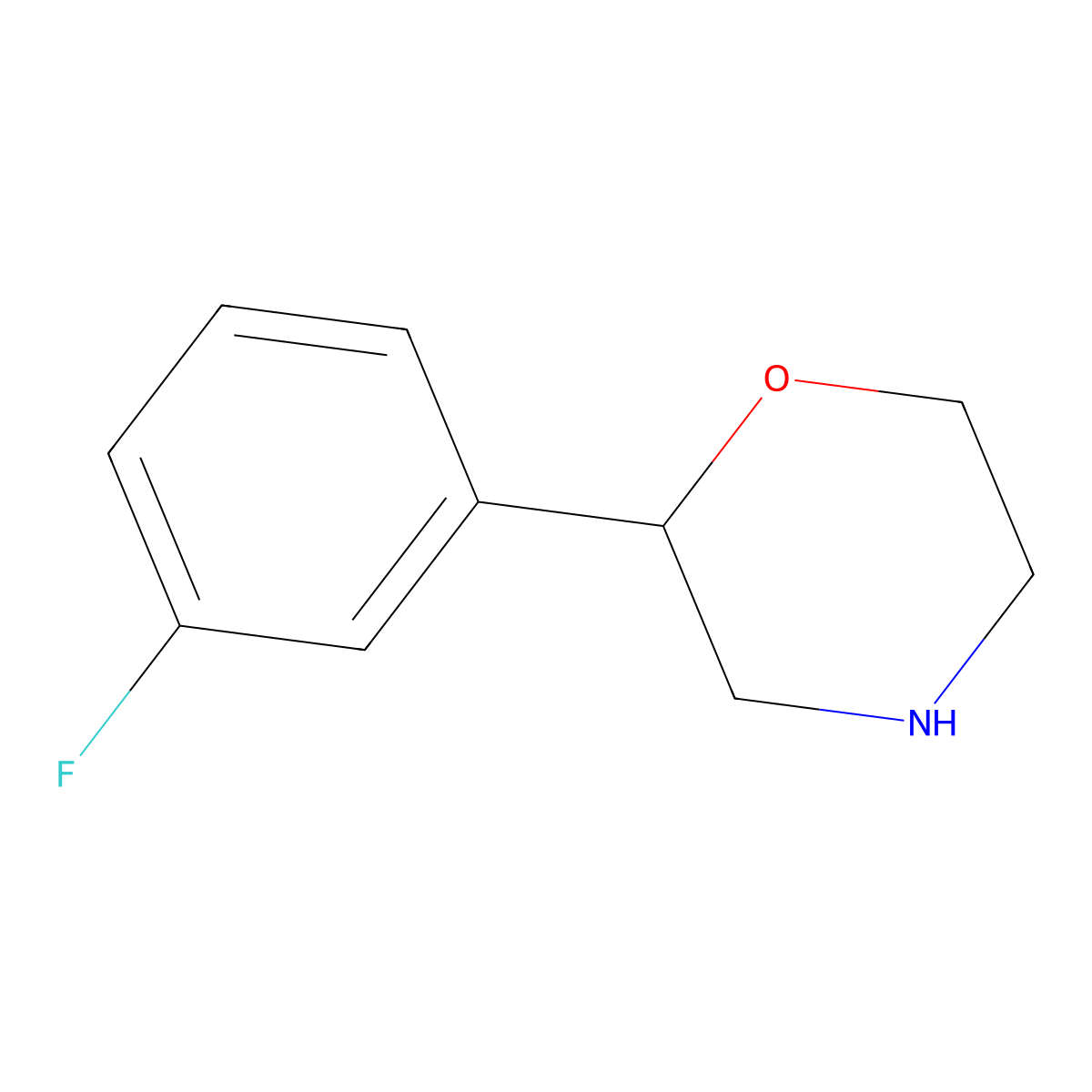 2-(3-Fluorophenyl)morpholine molecular structure, CAS 62008-55-3