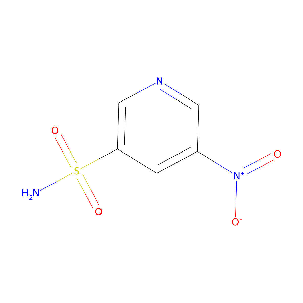 5-Nitropyridine-3-sulfonamide molecular structure, CAS 62009-07-8