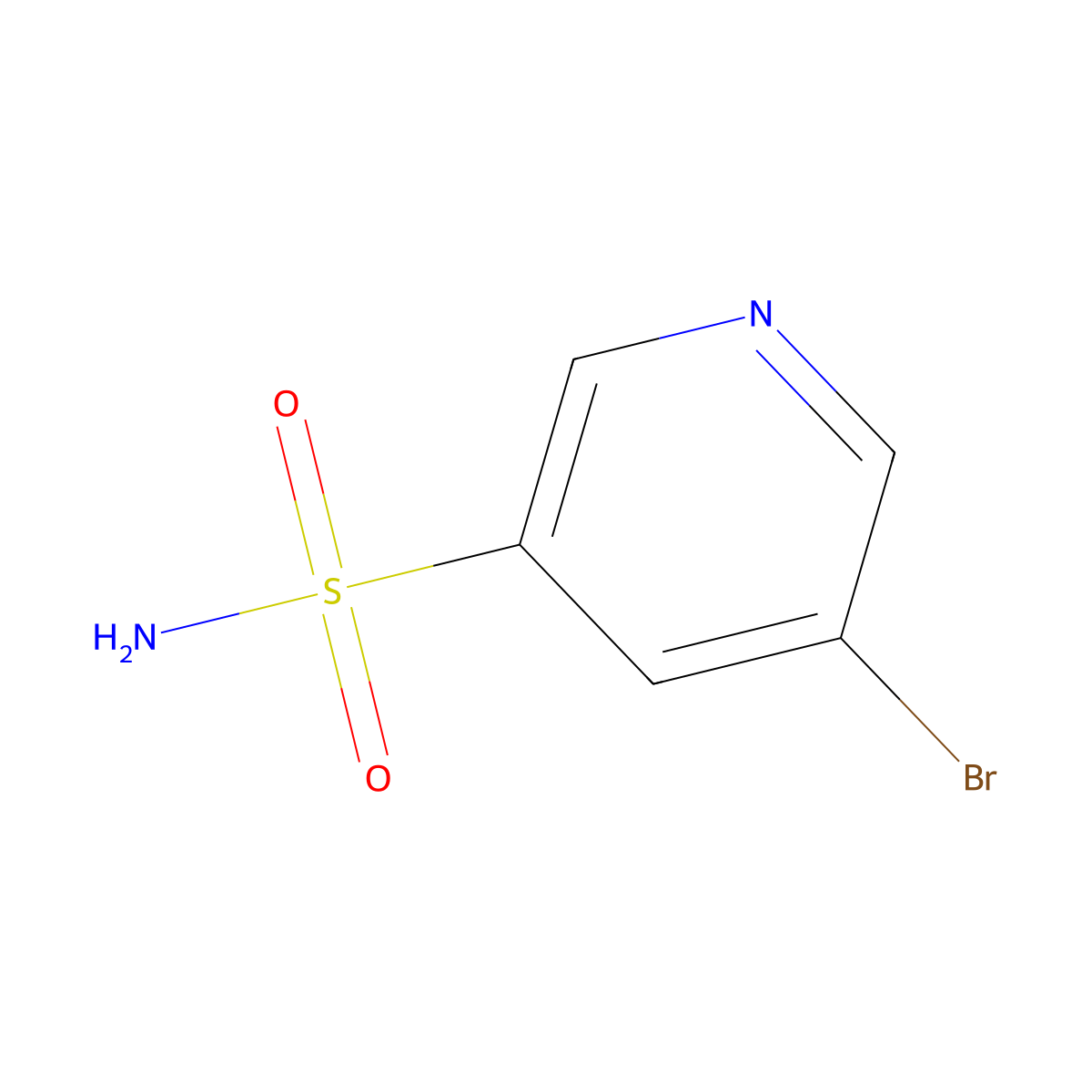 5-Bromopyridine-3-sulfonamide molecular structure, CAS 62009-33-0