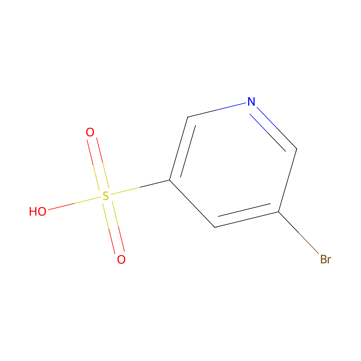 5-Bromopyridine-3-sulphonic acid molecular structure, CAS 62009-34-1