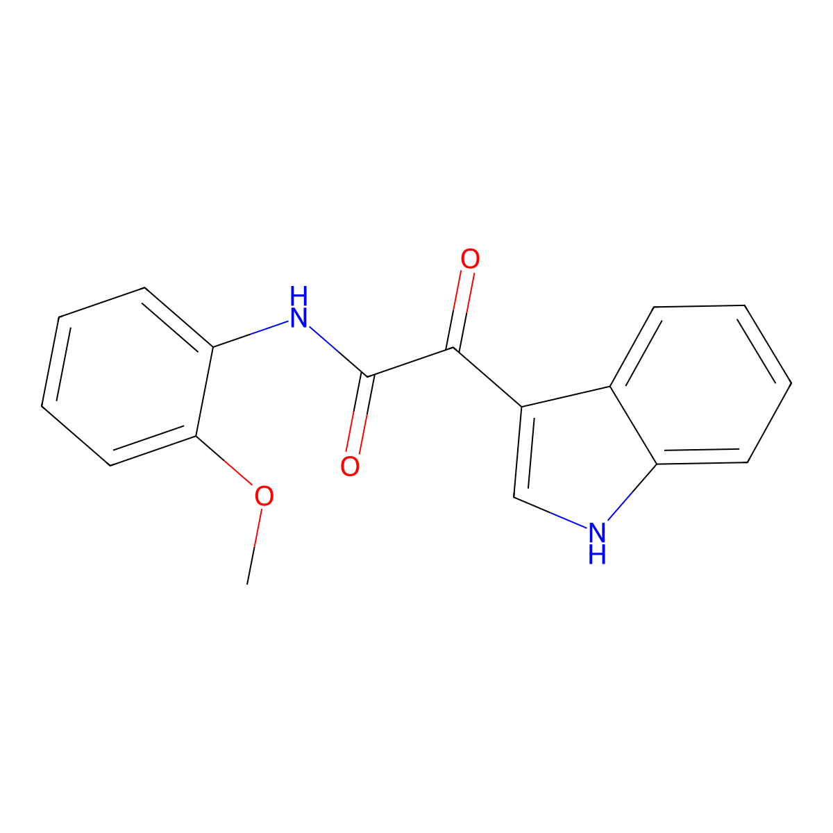 2-(1H-indol-3-yl)-N-(2-methoxyphenyl)-2-oxoacetamide molecular structure, CAS 620100-74-5