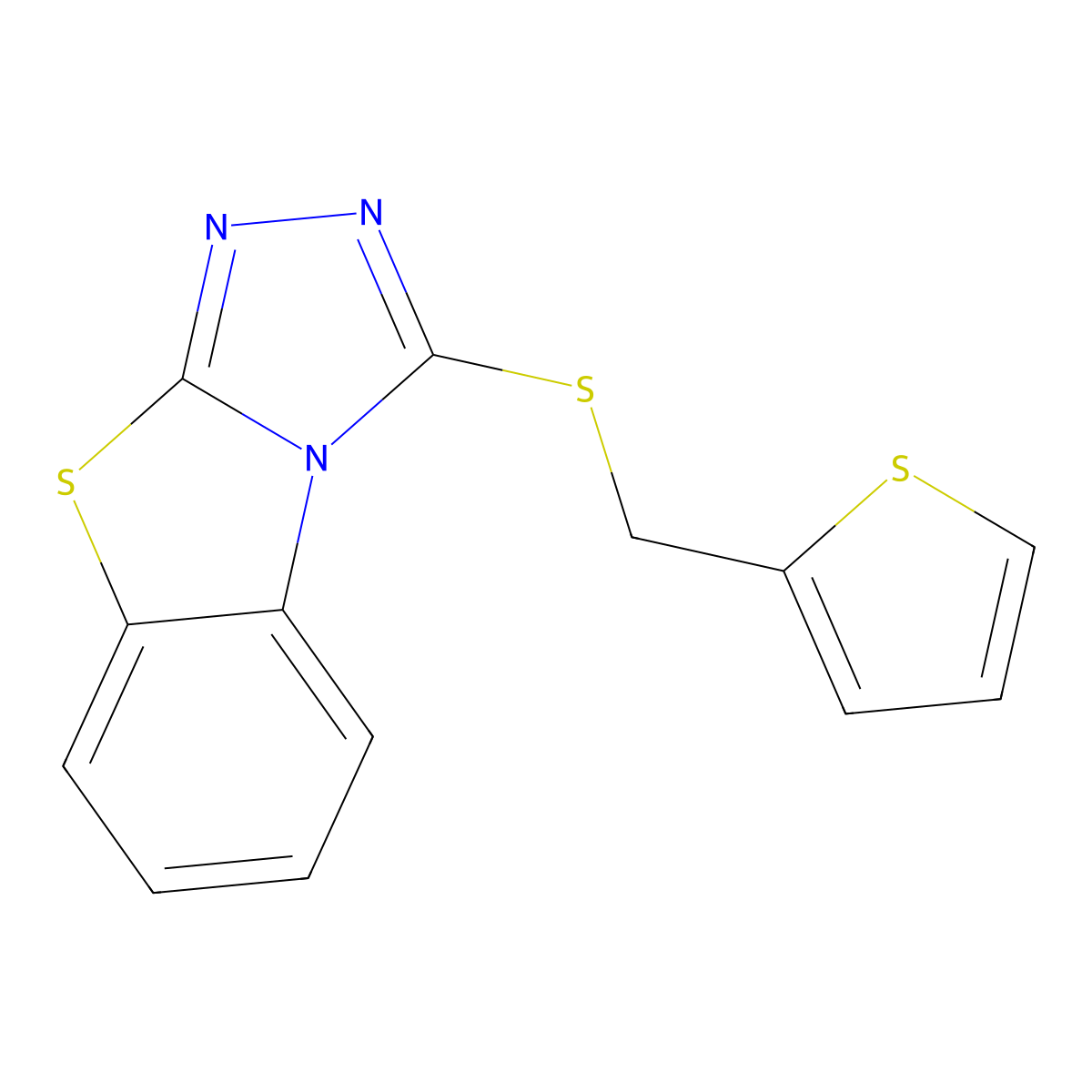 3-[(2-Thienylmethyl)thio][1,2,4]triazolo[3,4-b][1,3]benzothiazole molecular structure, CAS 620100-96-1