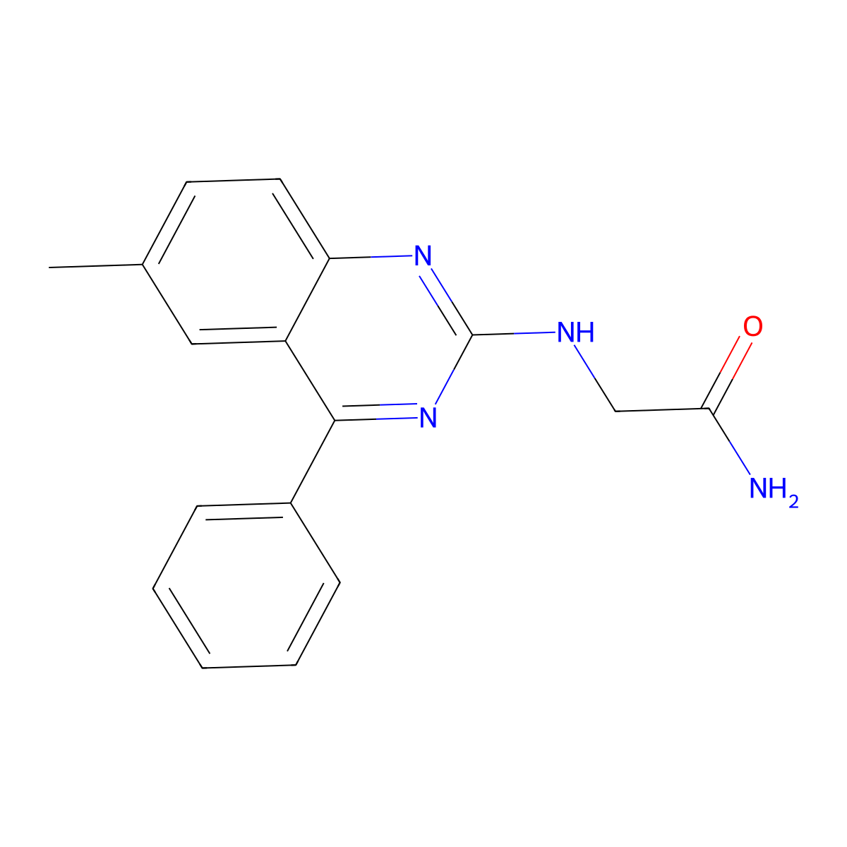 2-[(6-Methyl-4-phenylquinazolin-2-yl)amino]acetamide molecular structure, CAS 620101-20-4