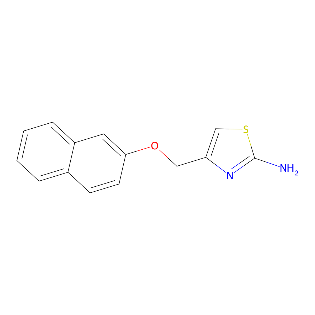 4-[(2-Naphthyloxy)methyl]-1,3-thiazol-2-amine molecular structure, CAS 620103-22-2