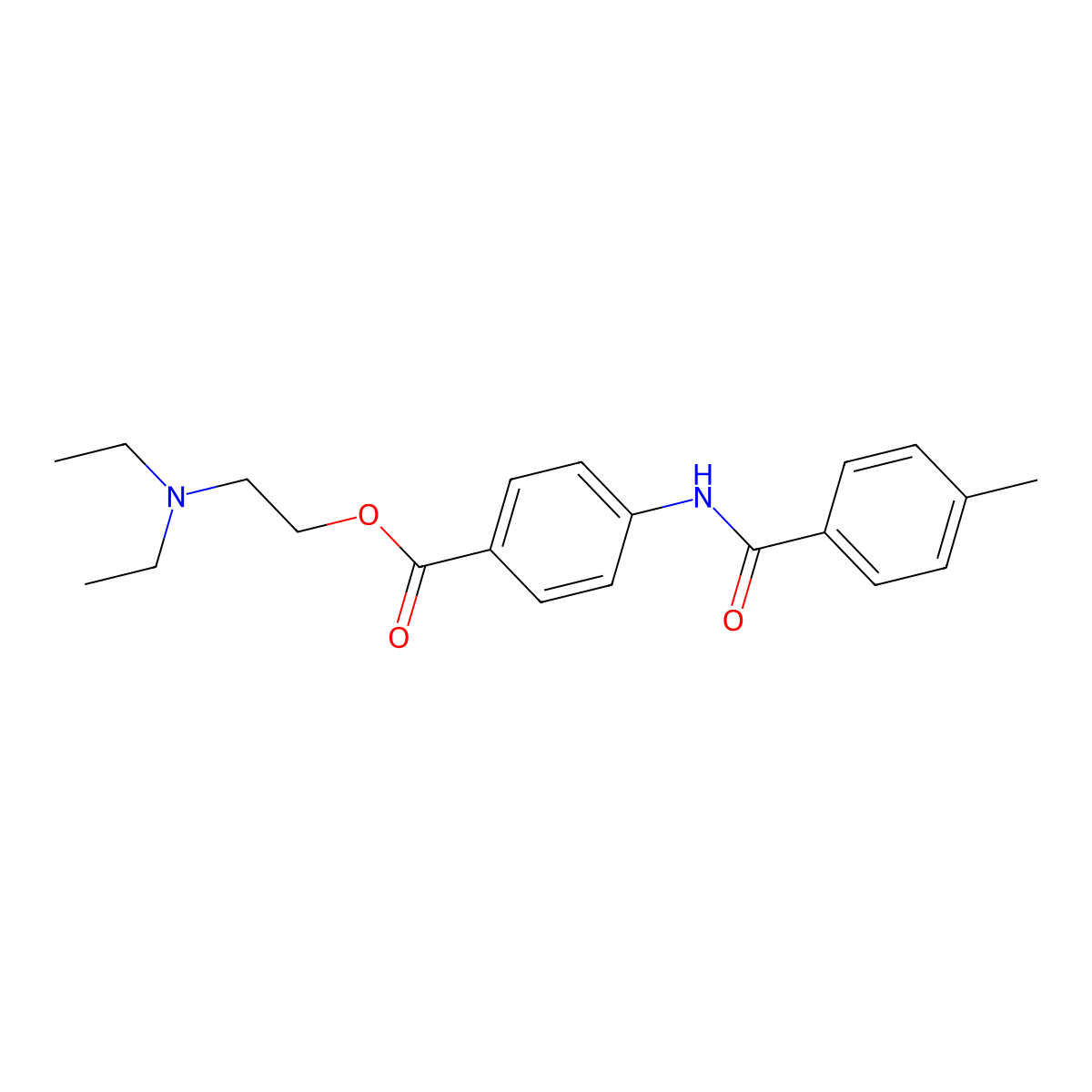 2-(Diethylamino)ethyl 4-(4-methylbenzamido)benzoate molecular structure, CAS 620103-65-3