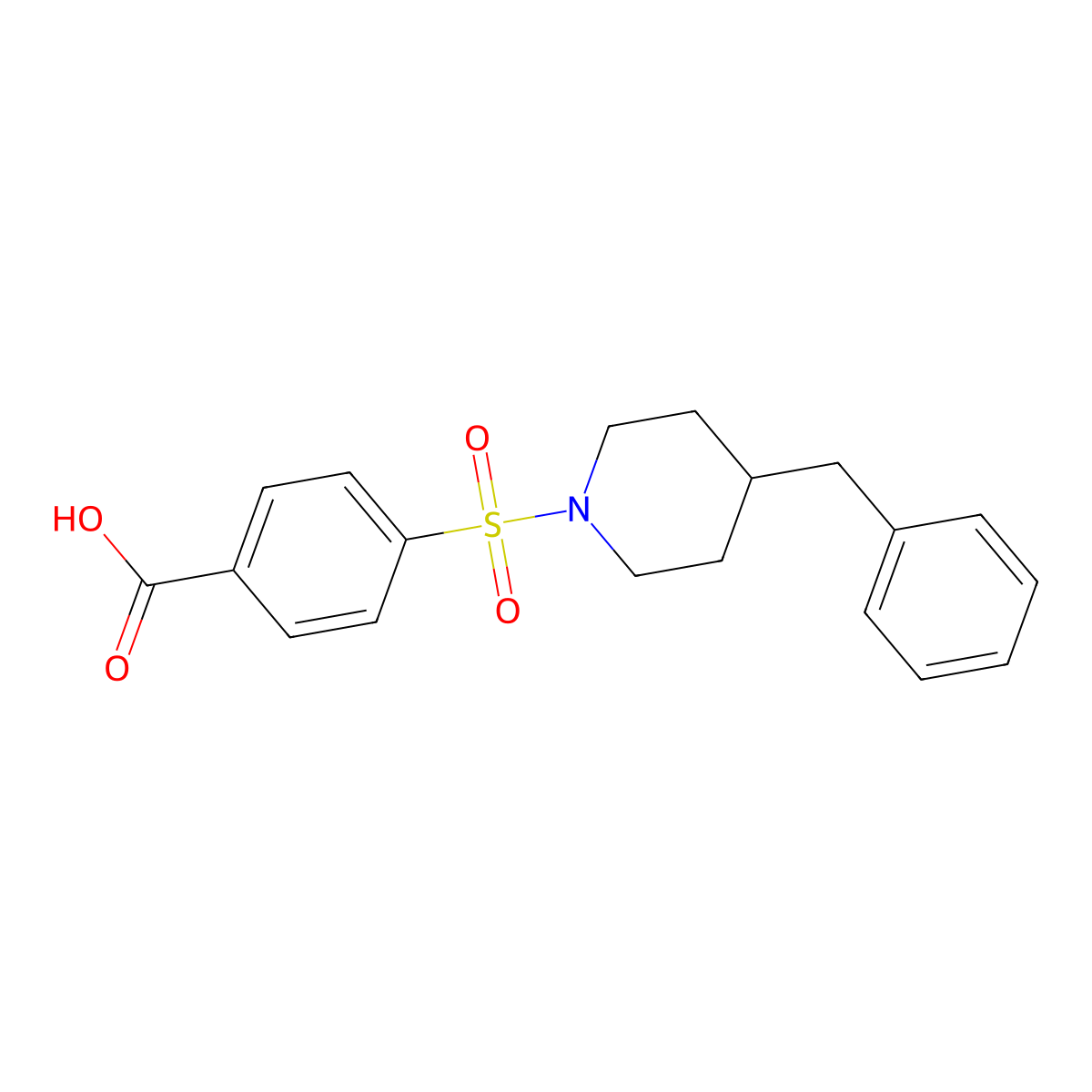 4-{[4-Benzylpiperidyl]sulfonyl}benzoic acid molecular structure, CAS 620103-72-2