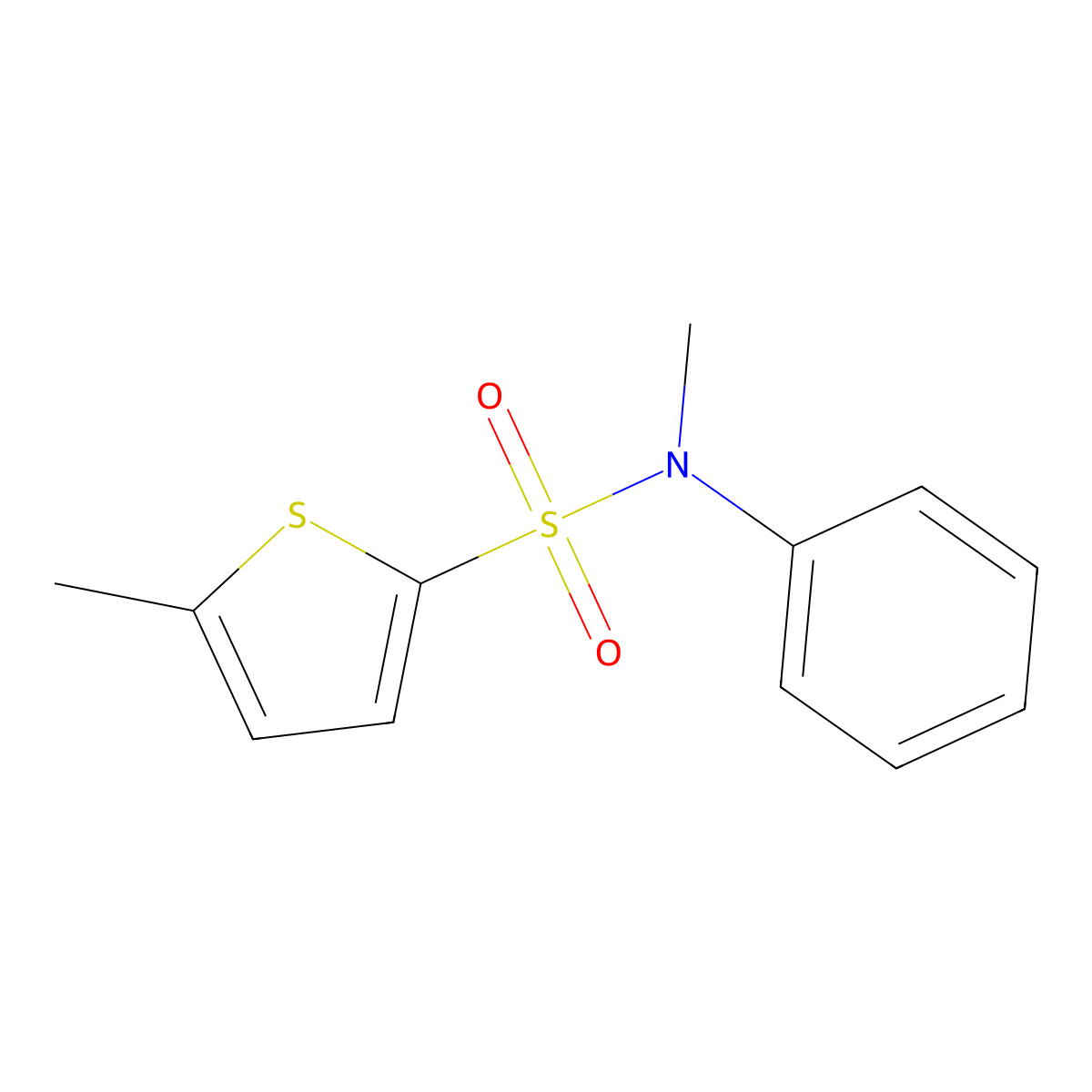 N,5-dimethyl-N-phenylthiophene-2-sulfonamide molecular structure, CAS 620103-94-8