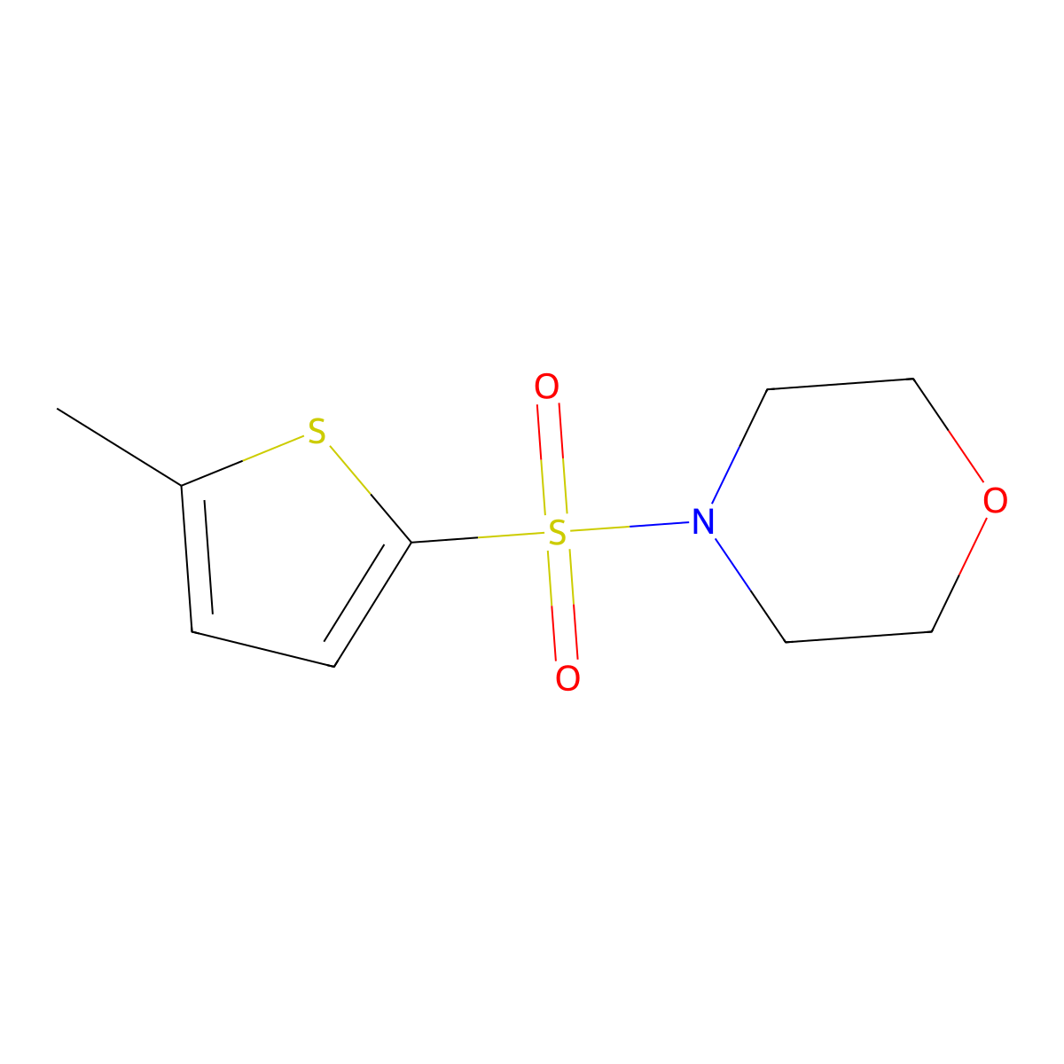 5-Methyl-2-(morpholin-4-ylsulfonyl)thiophene molecular structure, CAS 620103-99-3