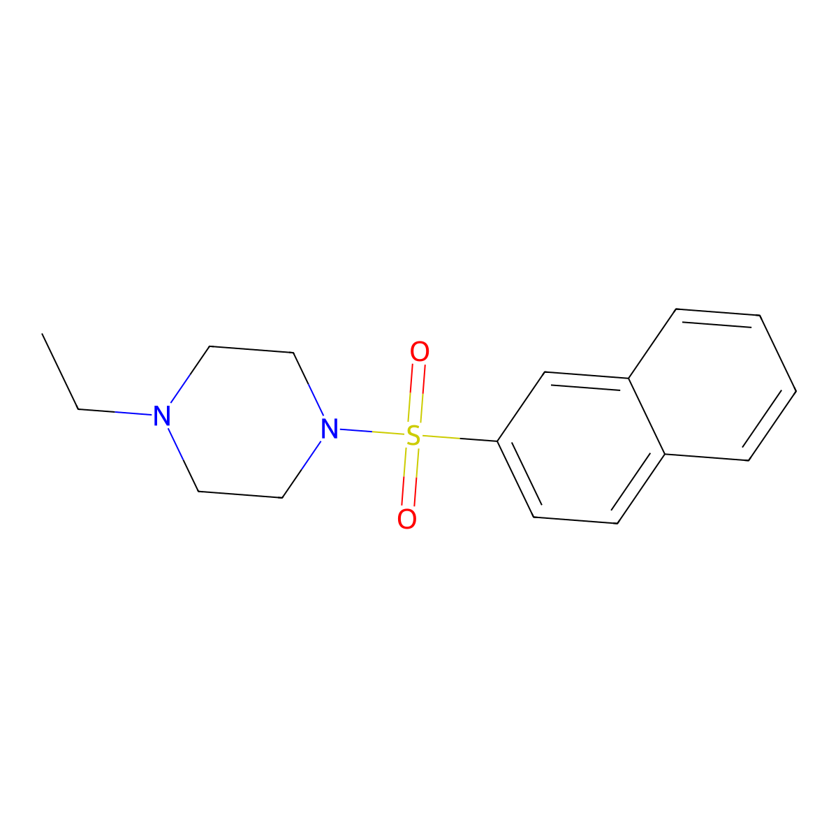 1-Ethyl-4-naphthalen-2-ylsulfonylpiperazine molecular structure, CAS 620104-40-7