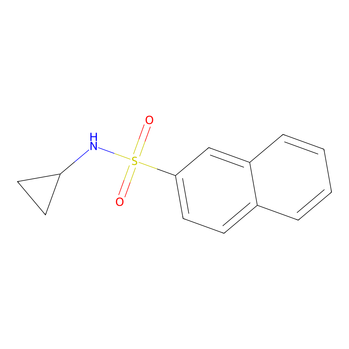N-cyclopropylnaphthalene-2-sulfonamide molecular structure, CAS 620104-43-0