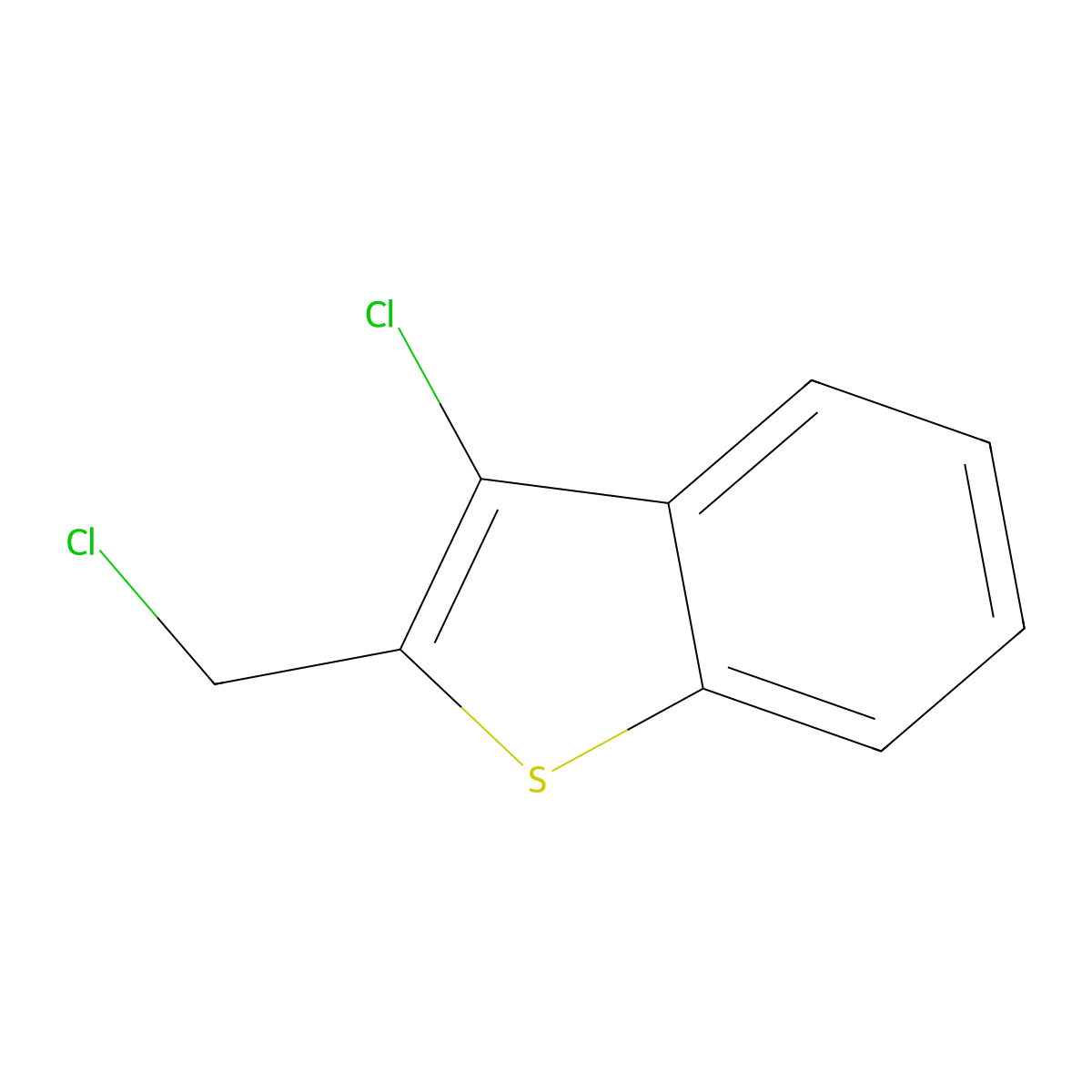 3-Chloro-2-(chloromethyl)-1-benzothiophene molecular structure, CAS 620116-39-4
