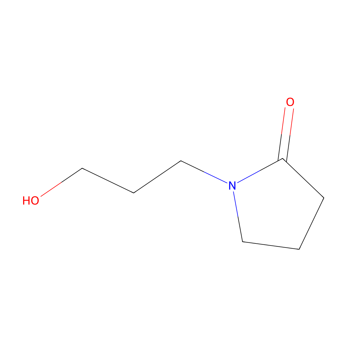 1-(3-Hydroxypropyl)pyrrolidin-2-one molecular structure, CAS 62012-15-1