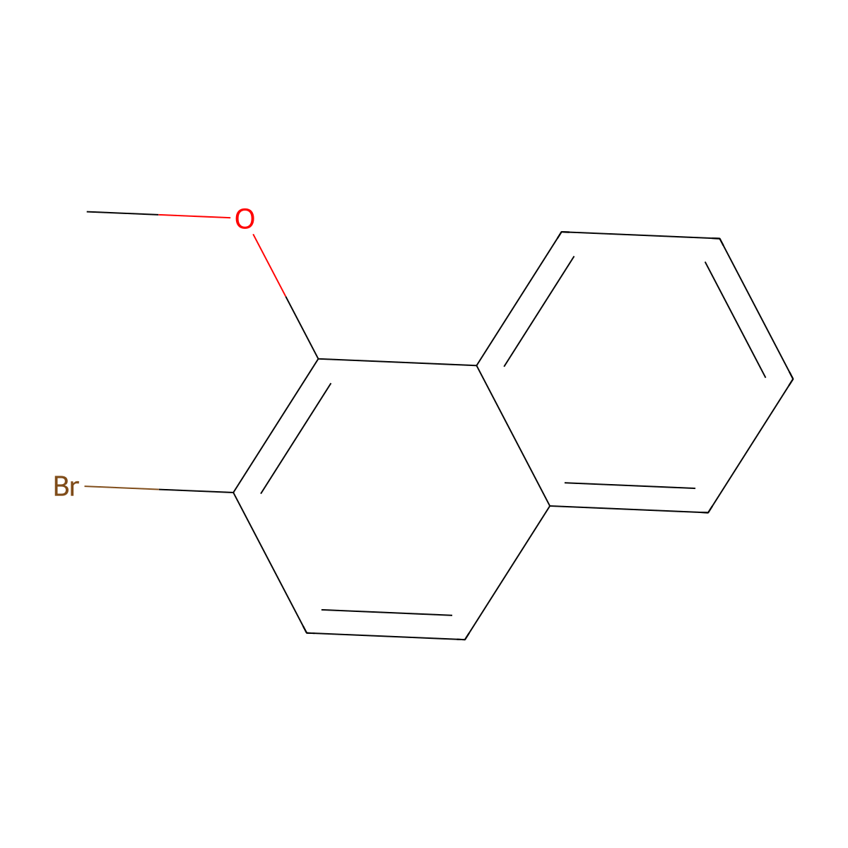 2-Bromo-1-methoxynaphthalene molecular structure, CAS 62012-54-8