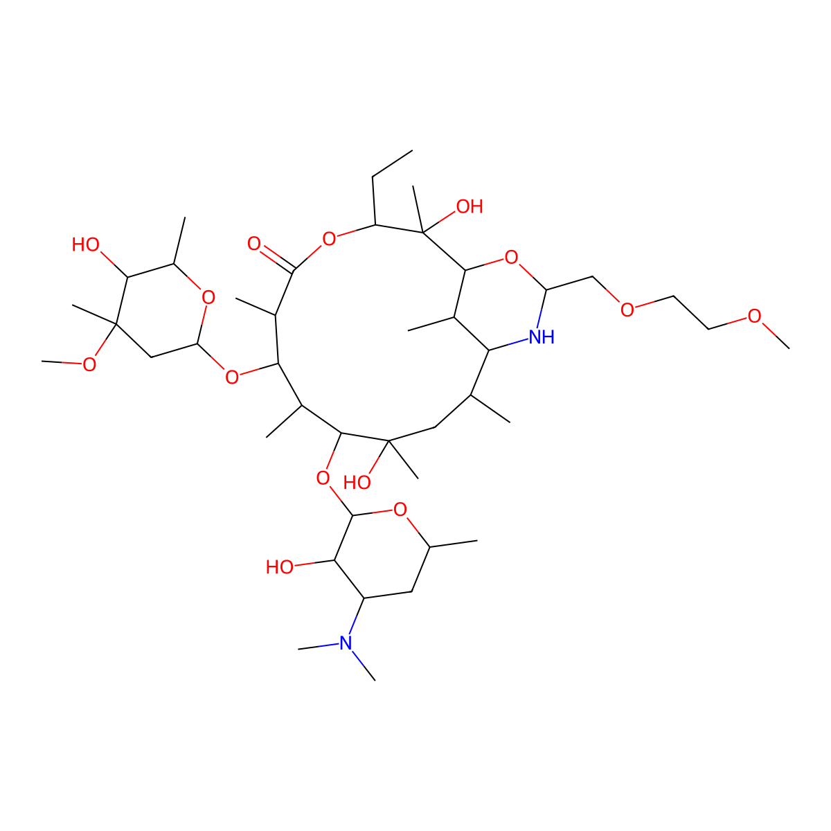 Dirithromycin molecular structure, CAS 62013-04-1