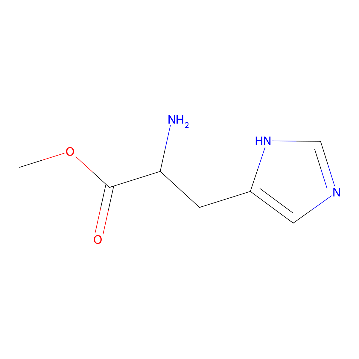 histidine methyl ester, (DL)- molecular structure, CAS 62013-45-0