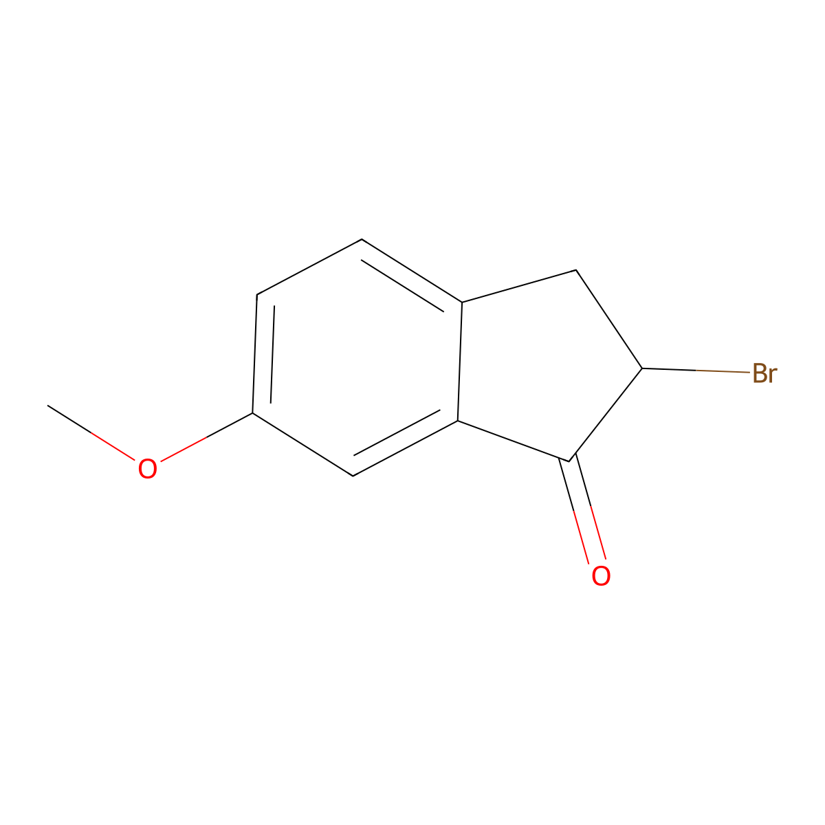 2-Bromo-6-methoxy-1-indanone molecular structure, CAS 62015-79-6