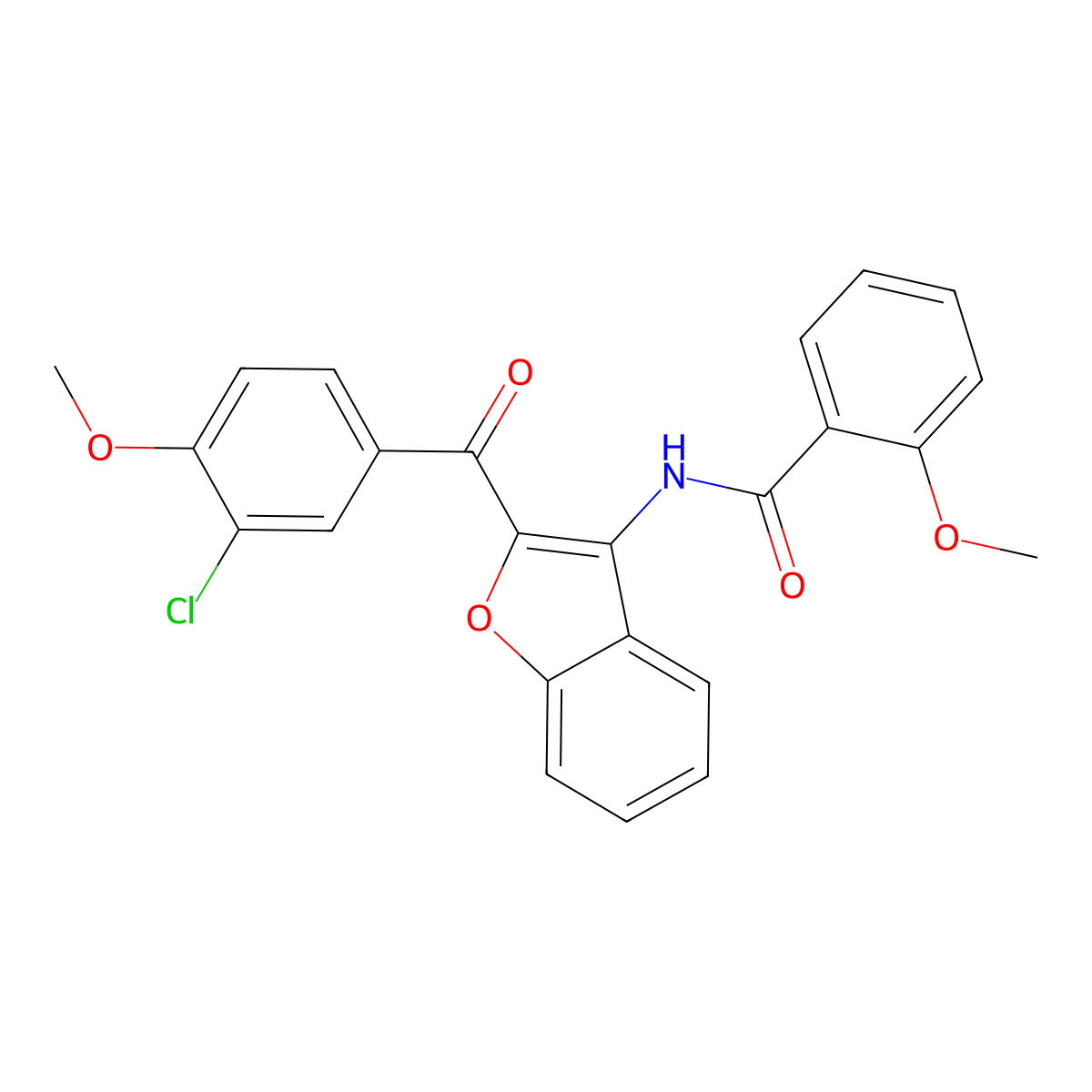 N-[2-(3-chloro-4-methoxybenzoyl)-1-benzofuran-3-yl]-2-methoxybenzamide molecular structure, CAS 620153-32-4