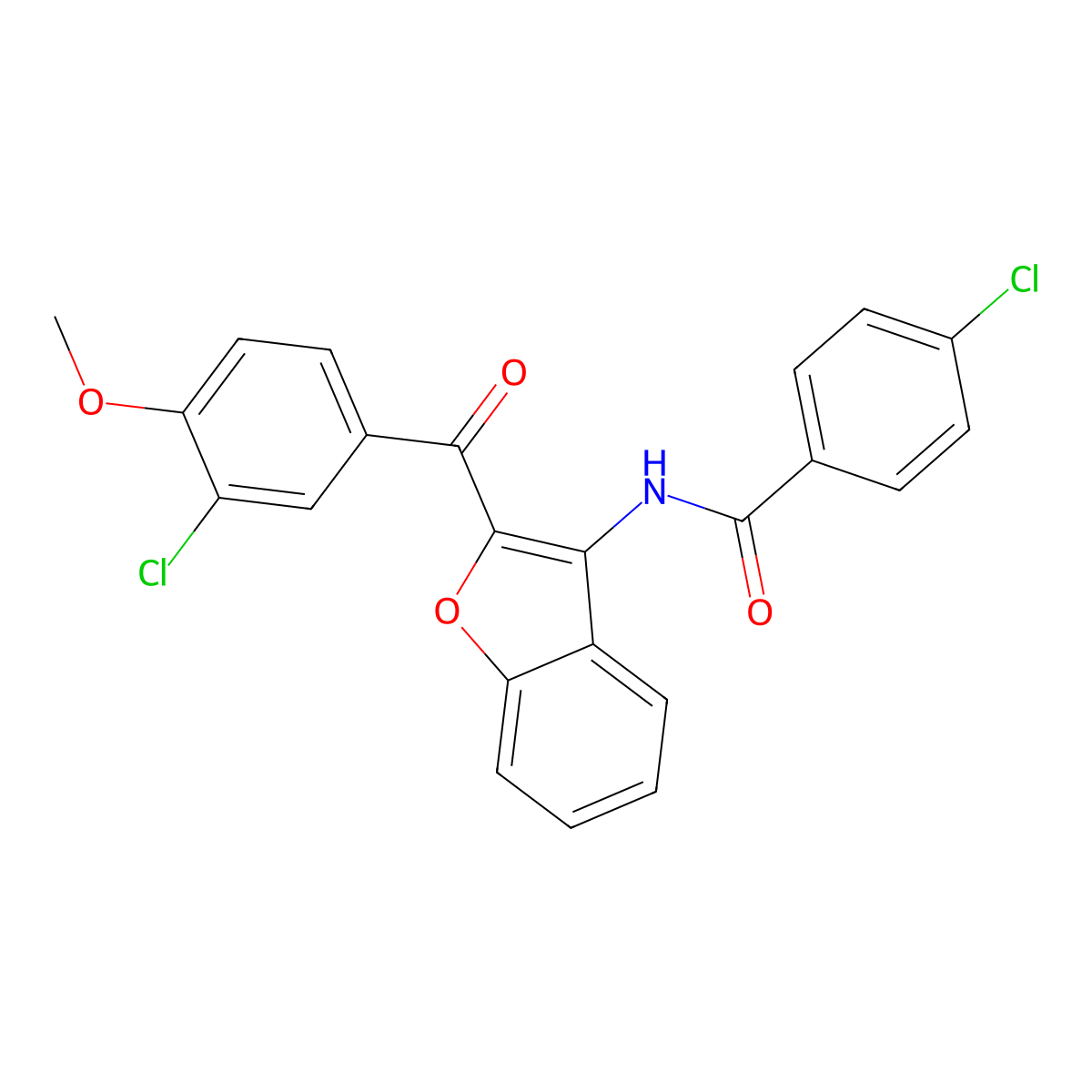 4-chloro-N-{2-[(3-chloro-4-methoxyphenyl)carbonyl]-1-benzofuran-3-yl}benzamide molecular structure, CAS 620153-61-9