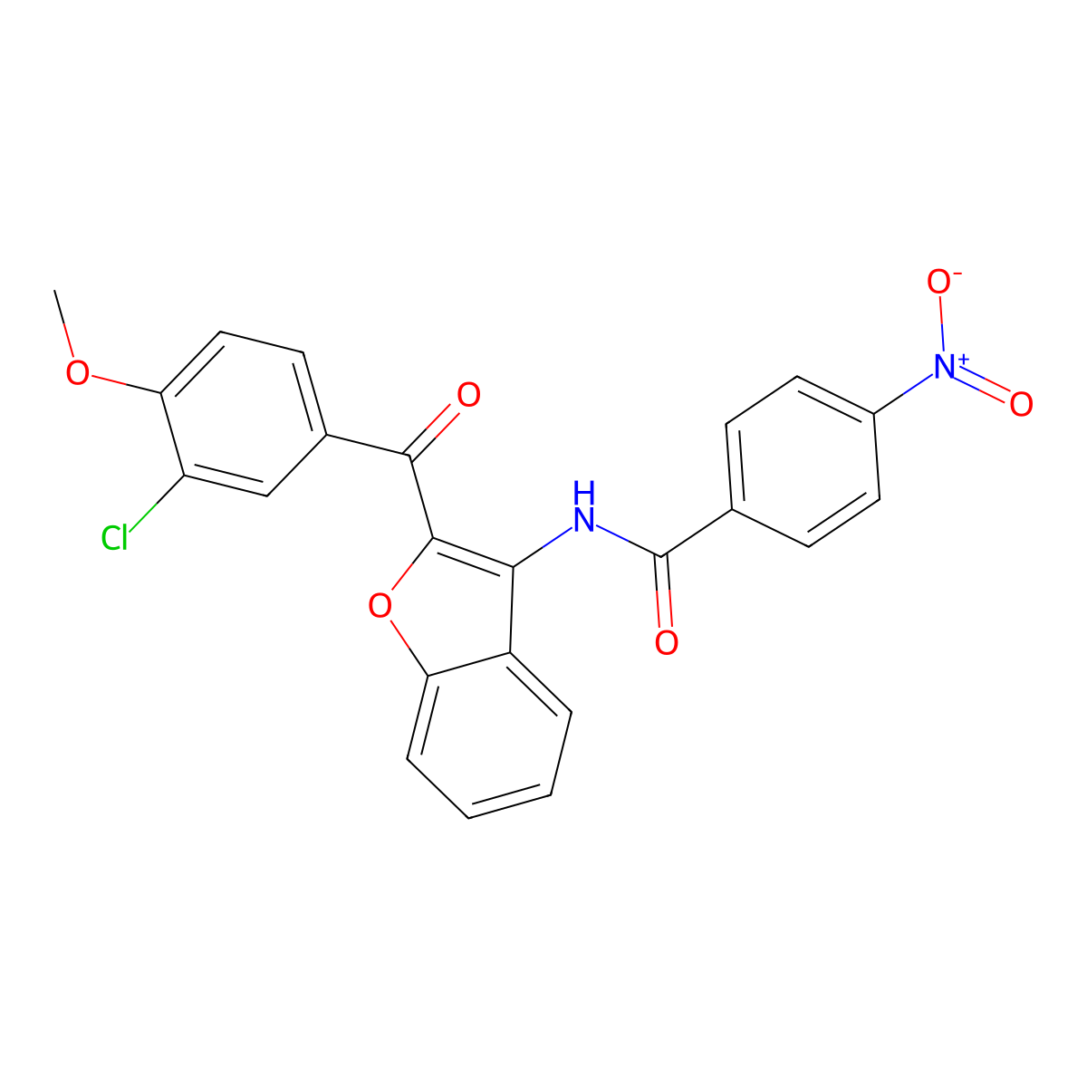 N-[2-(3-chloro-4-methoxybenzoyl)-1-benzofuran-3-yl]-4-nitrobenzamide molecular structure, CAS 620153-74-4