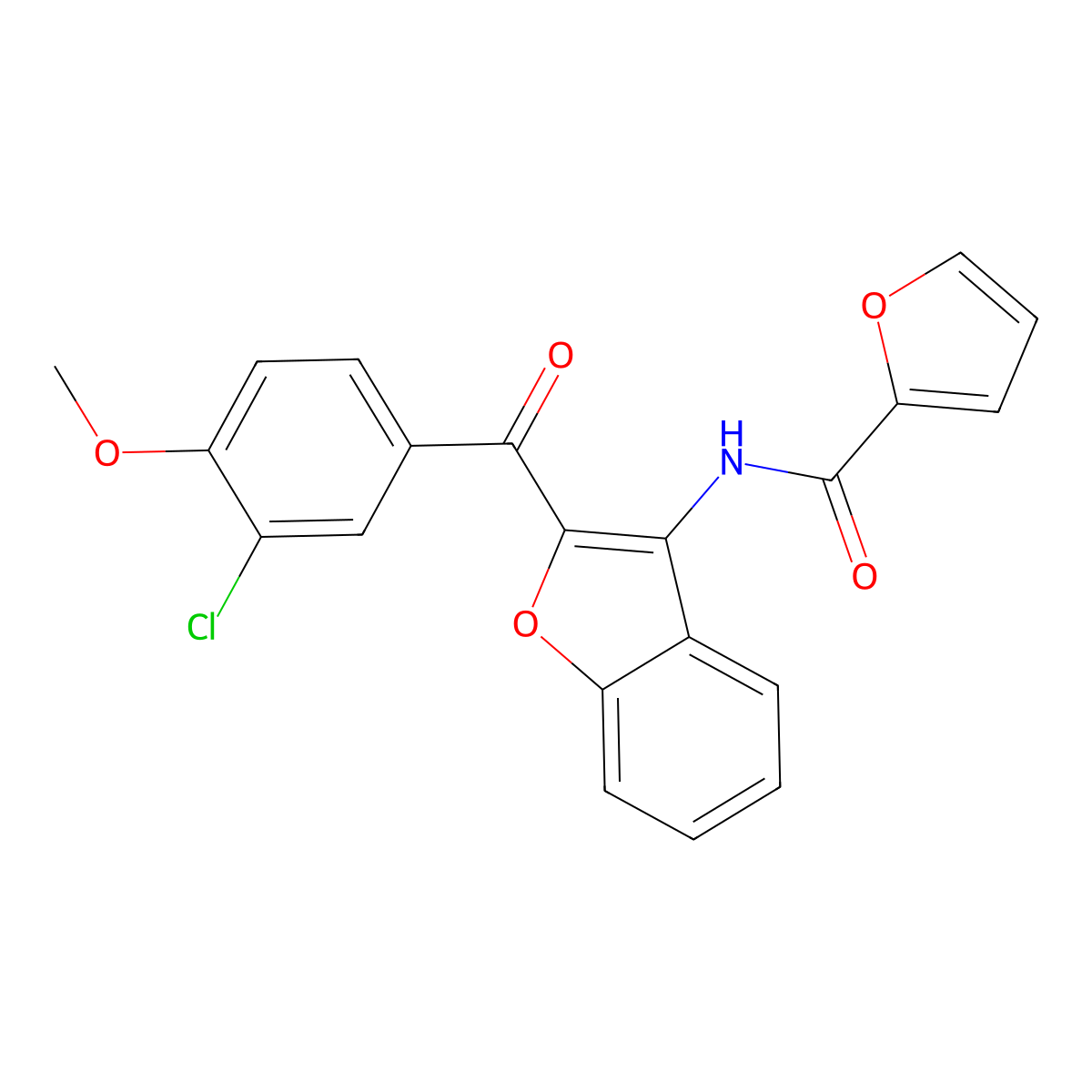 N-[2-(3-chloro-4-methoxybenzoyl)-1-benzofuran-3-yl]furan-2-carboxamide molecular structure, CAS 620154-08-7