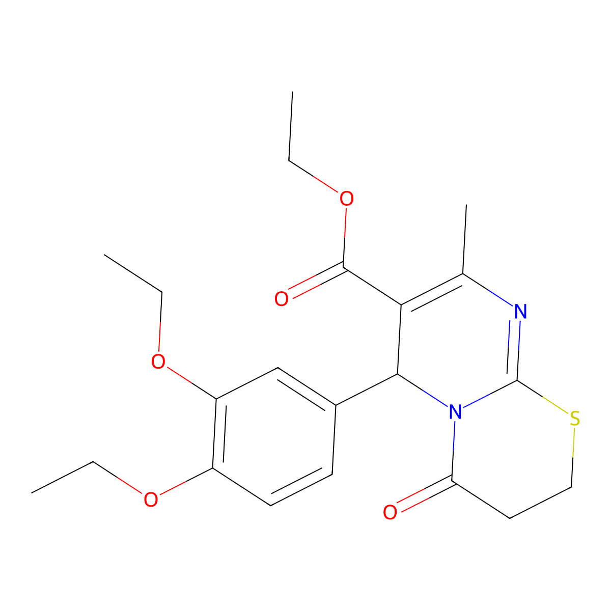ethyl 6-(3,4-diethoxyphenyl)-8-methyl-4-oxo-3,4-dihydro-2H,6H-pyrimido[2,1-b][1,3]thiazine-7-carboxylate molecular structure, CAS 620156-93-6