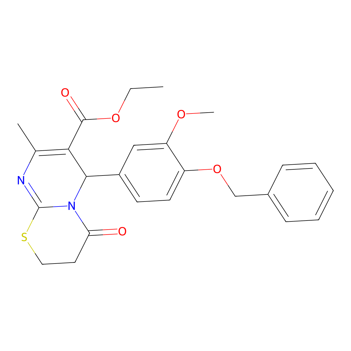 ethyl 6-[4-(benzyloxy)-3-methoxyphenyl]-8-methyl-4-oxo-3,4-dihydro-2H,6H-pyrimido[2,1-b][1,3]thiazine-7-carboxylate molecular structure, CAS 620157-26-8