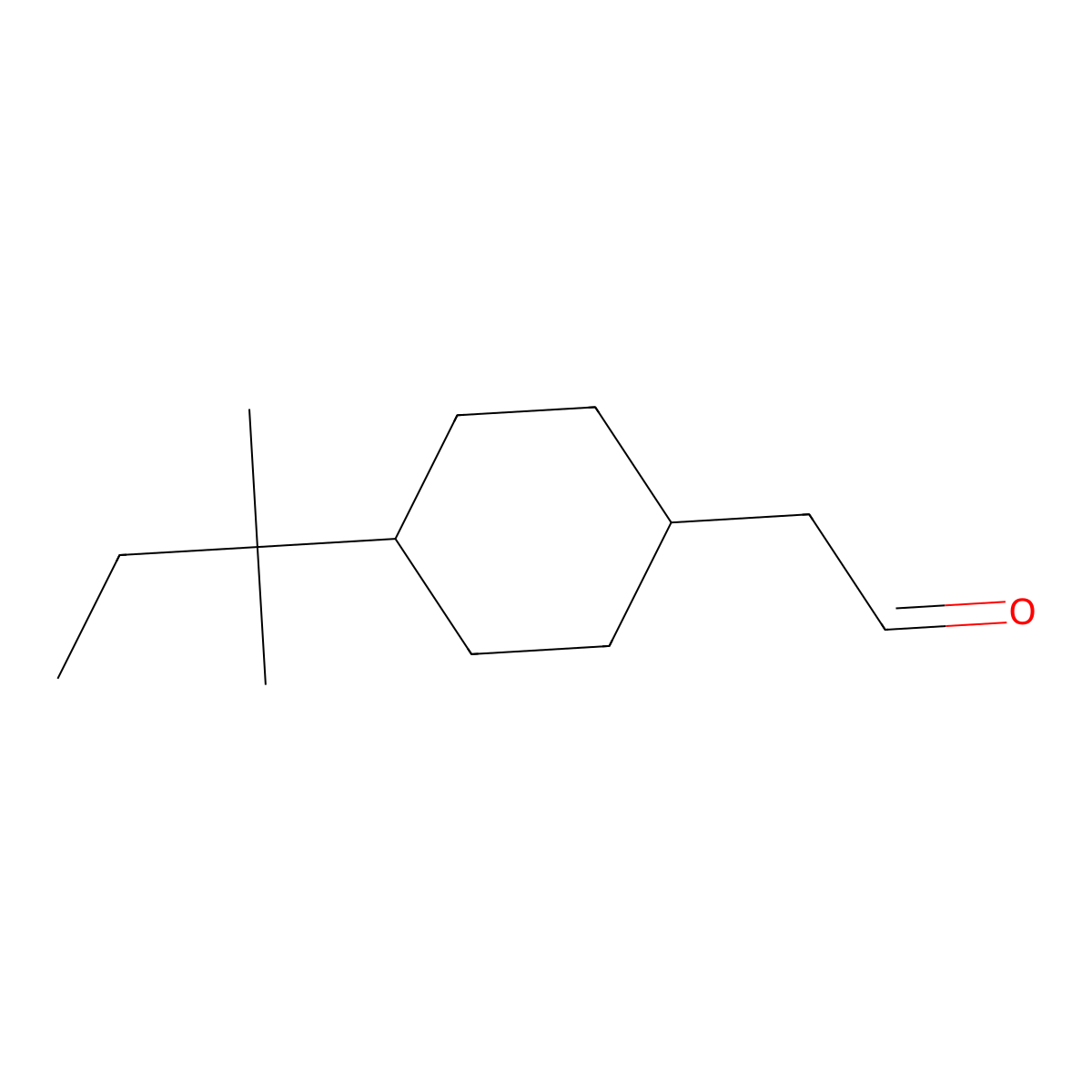 2-(4-(2-Methylbutan-2-yl)cyclohexyl)acetaldehyde molecular structure, CAS 620159-84-4