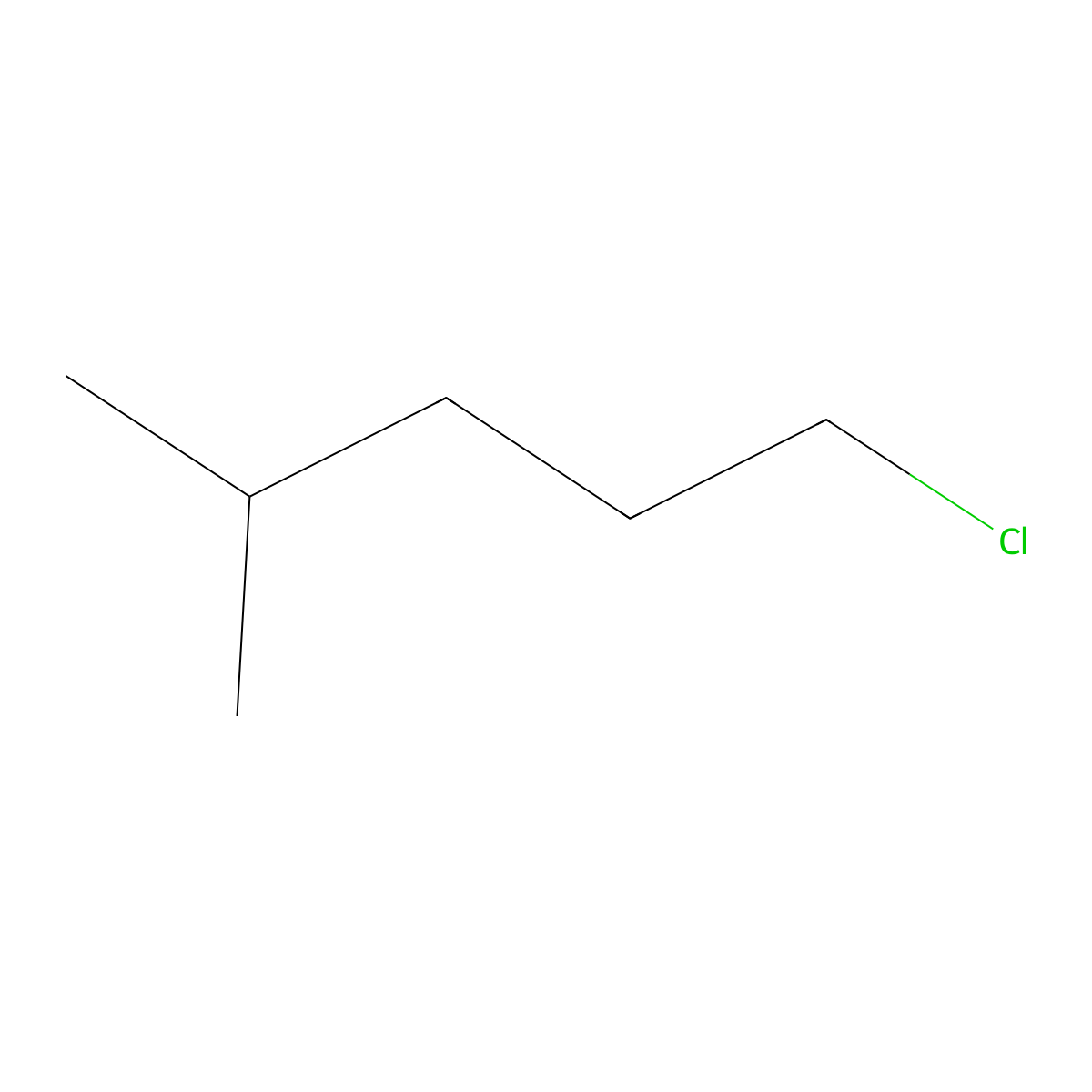 1-Chloro-4-methylpentane molecular structure, CAS 62016-94-8